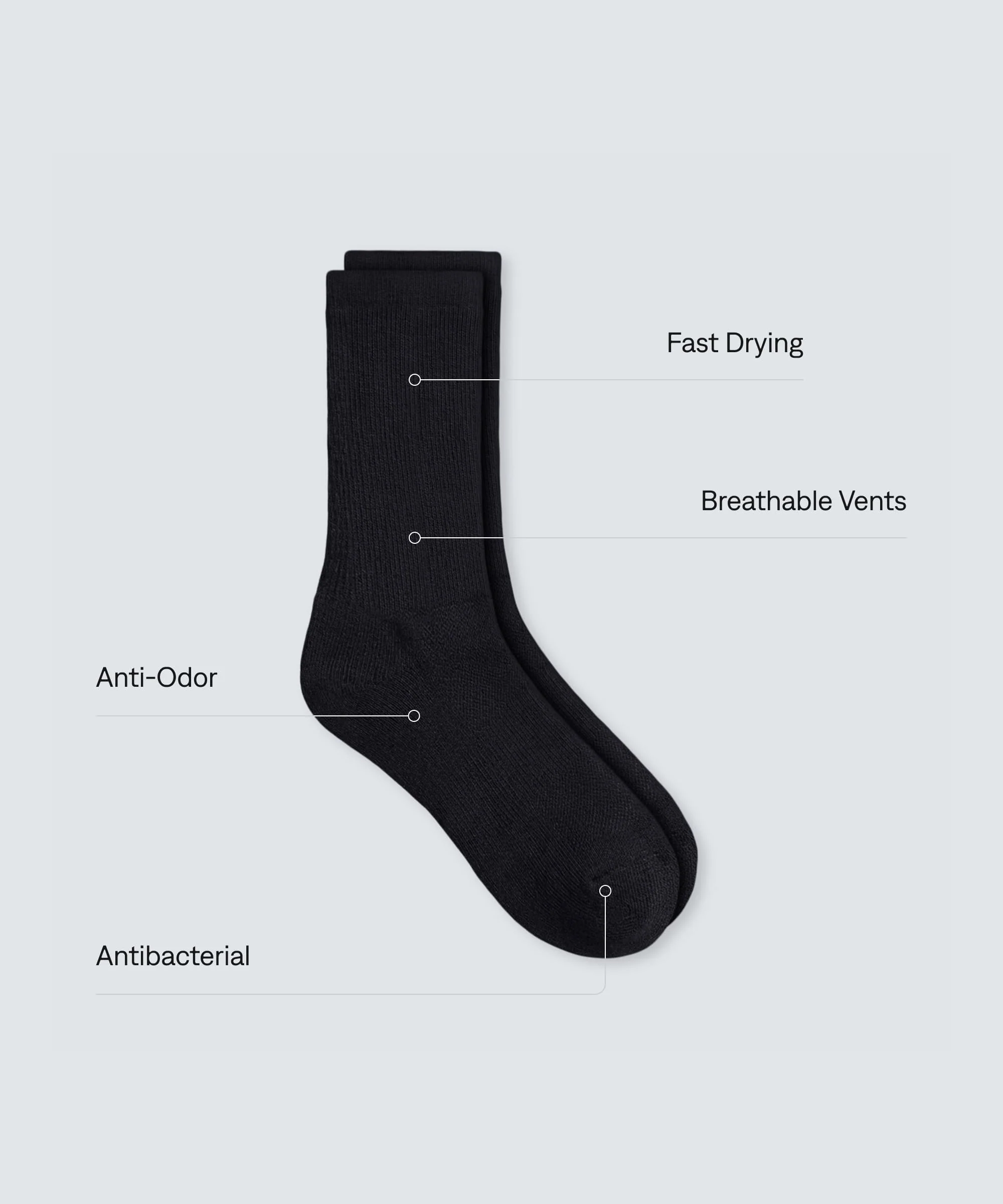 Men's Merino All Season Crew Socks - Image 11