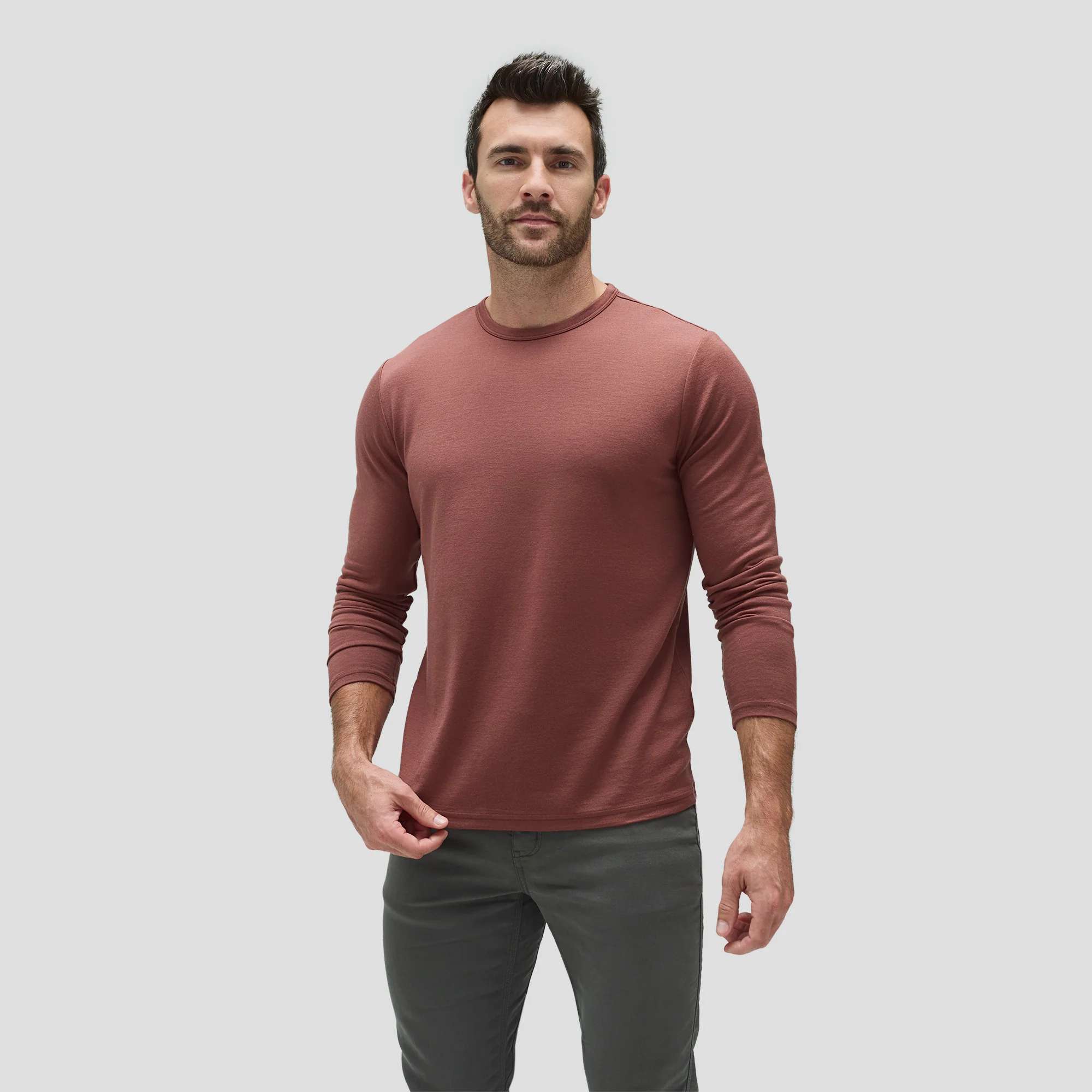 Men's Long Sleeve Merino Crew - Image 19