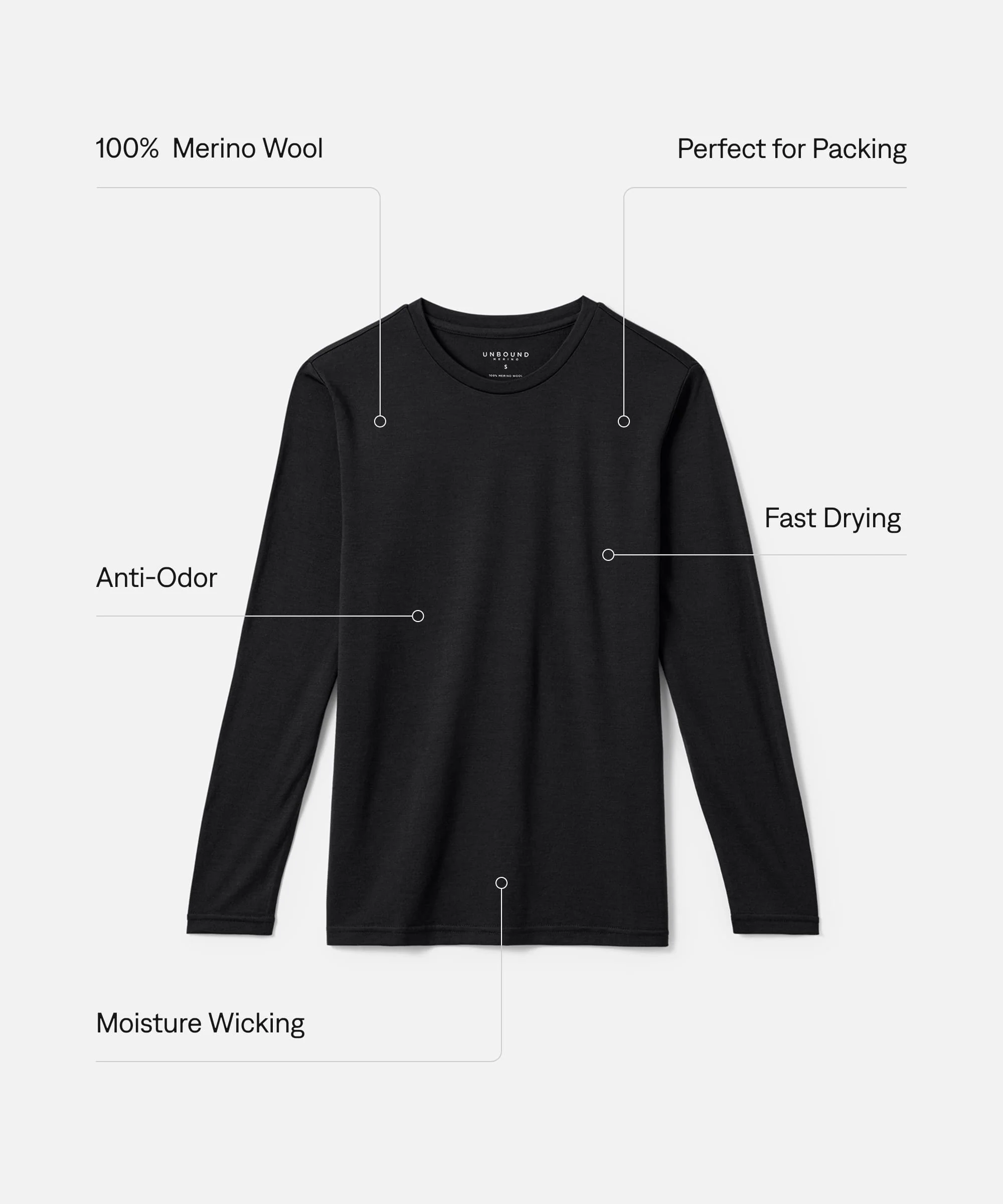 Men's Long Sleeve Merino Crew - Image 93