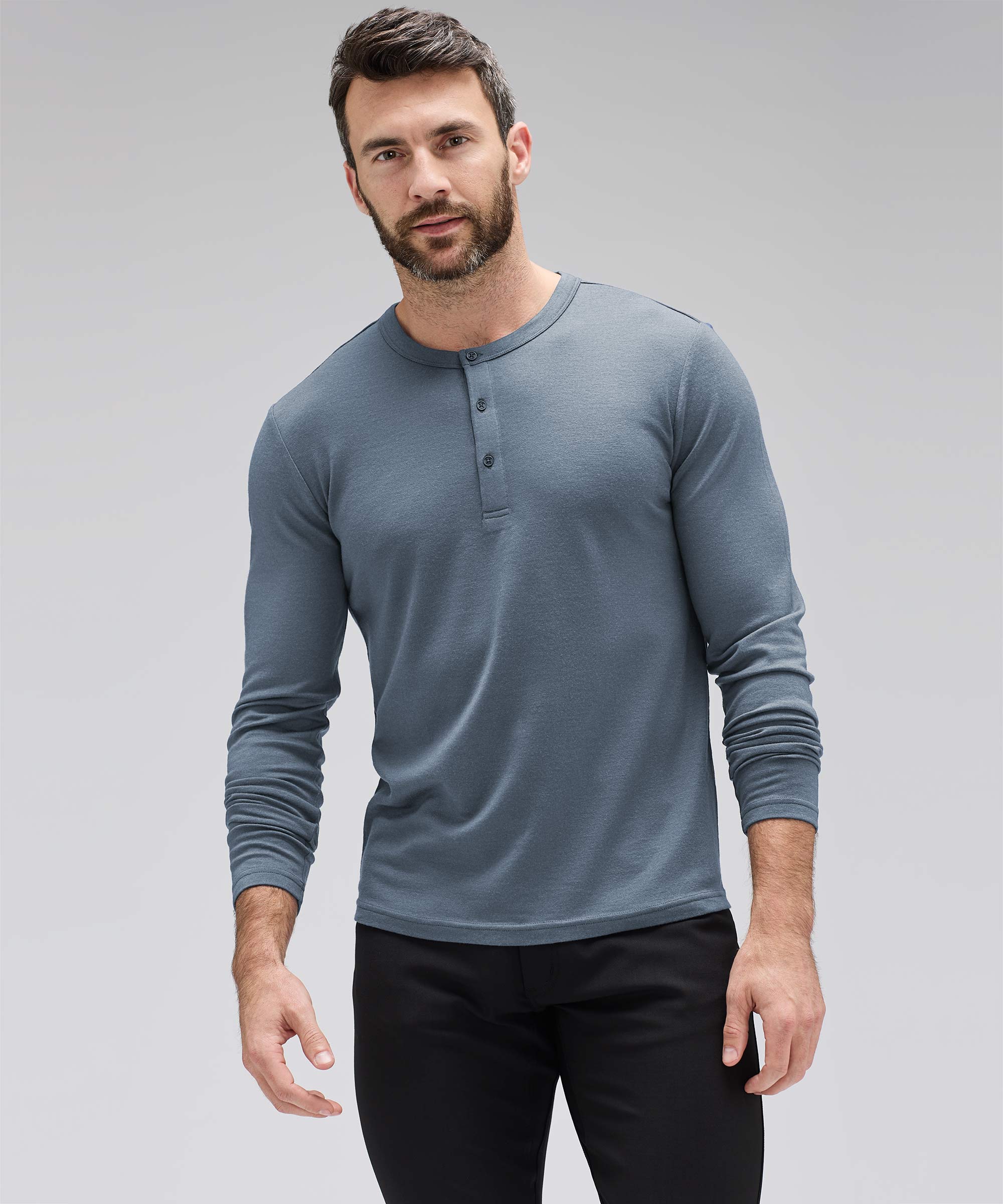 Men's Long Sleeve Merino Henley - Image 16