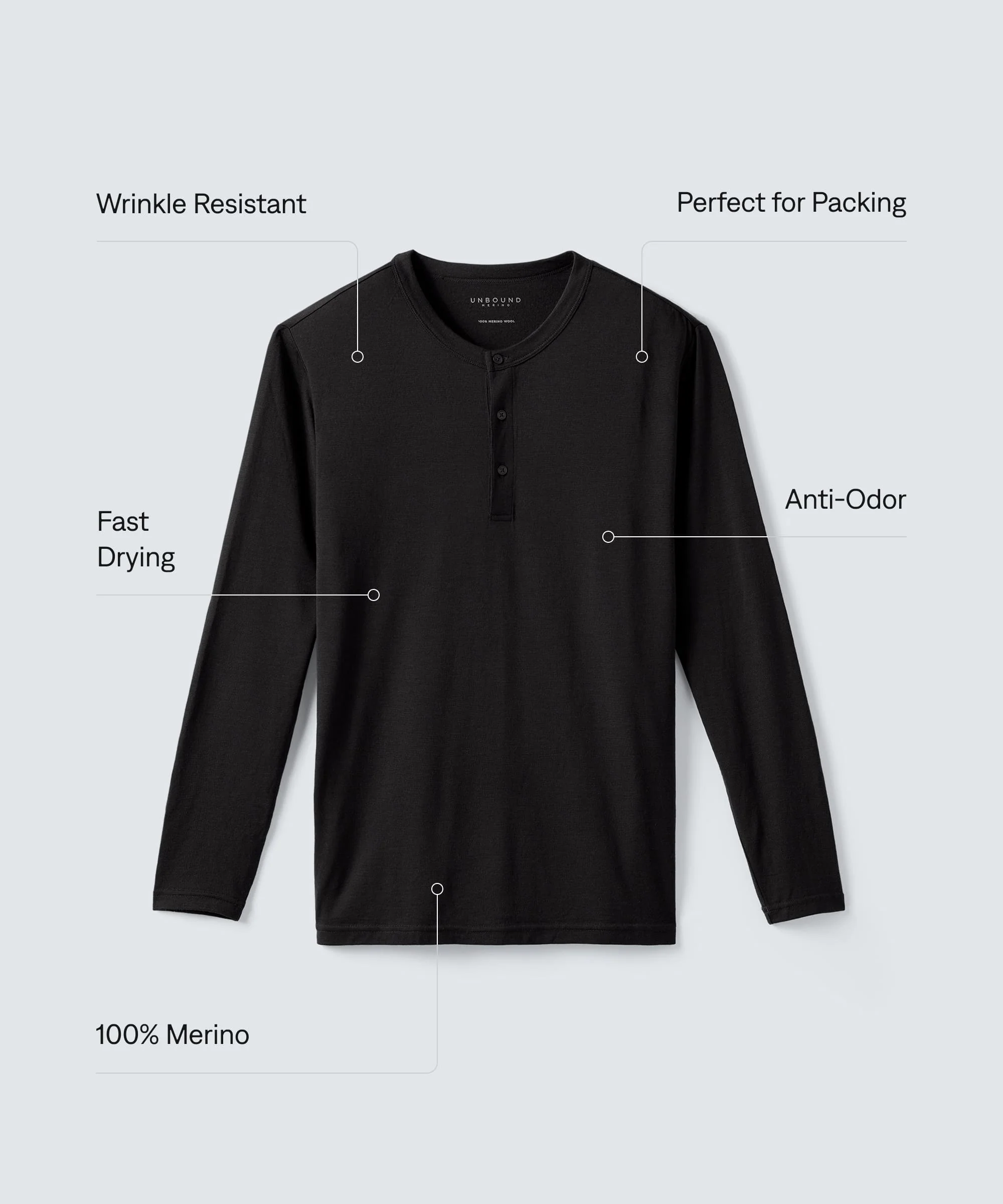 Men's Long Sleeve Merino Henley - Image 38