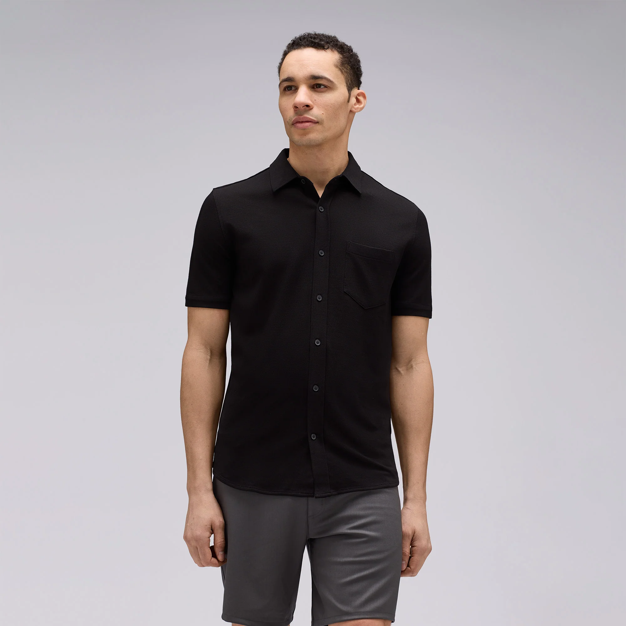Men's Short Sleeve Merino Button-Up - Image 15