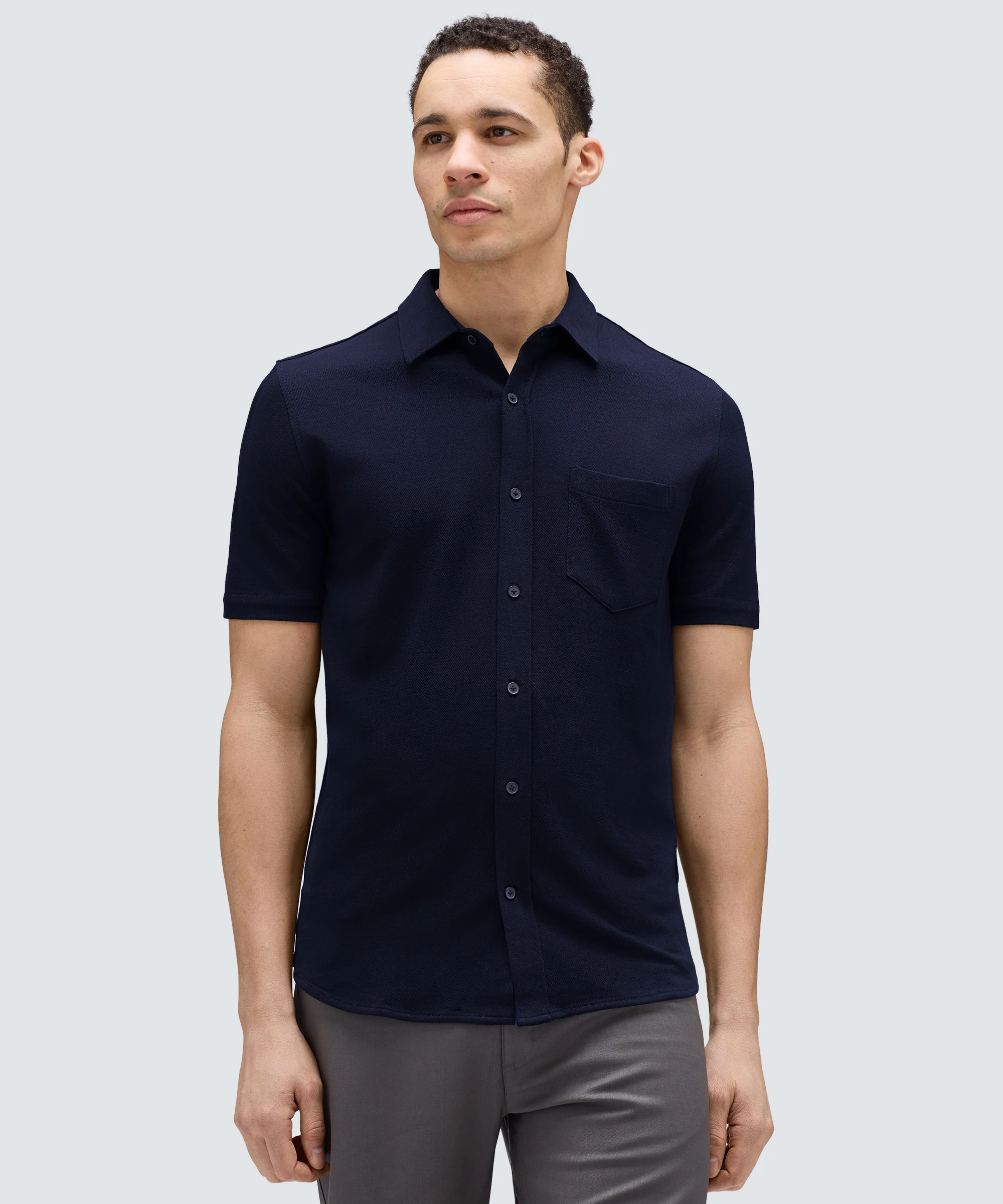 Men's Short Sleeve Merino Button-Up - Image 22