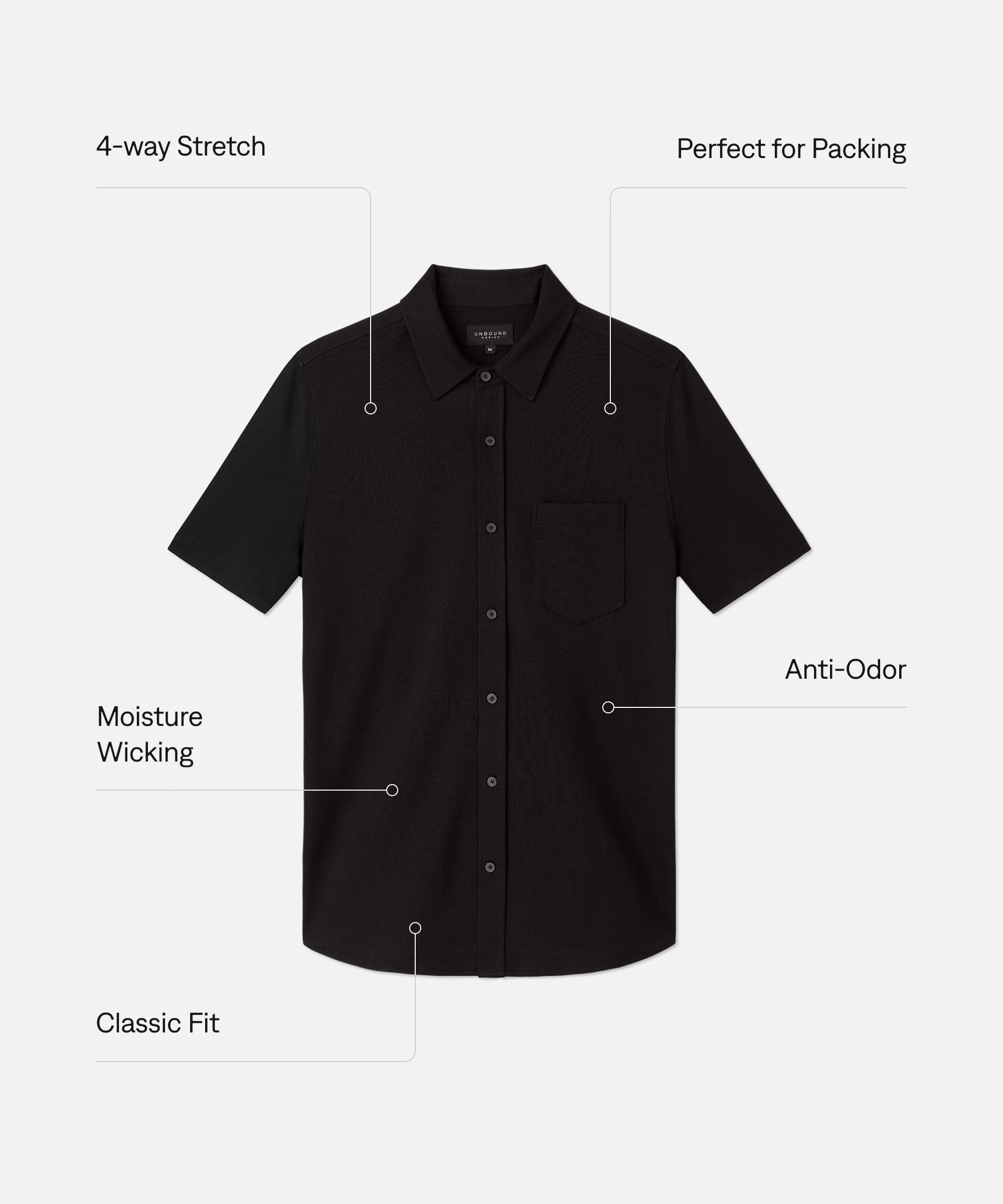 Men's Short Sleeve Merino Button-Up - Image 28
