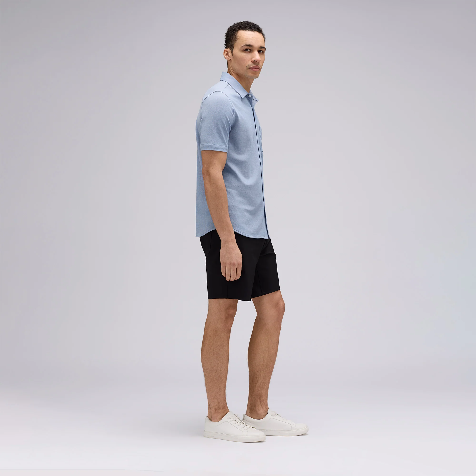 Men's Short Sleeve Merino Button-Up - Image 3
