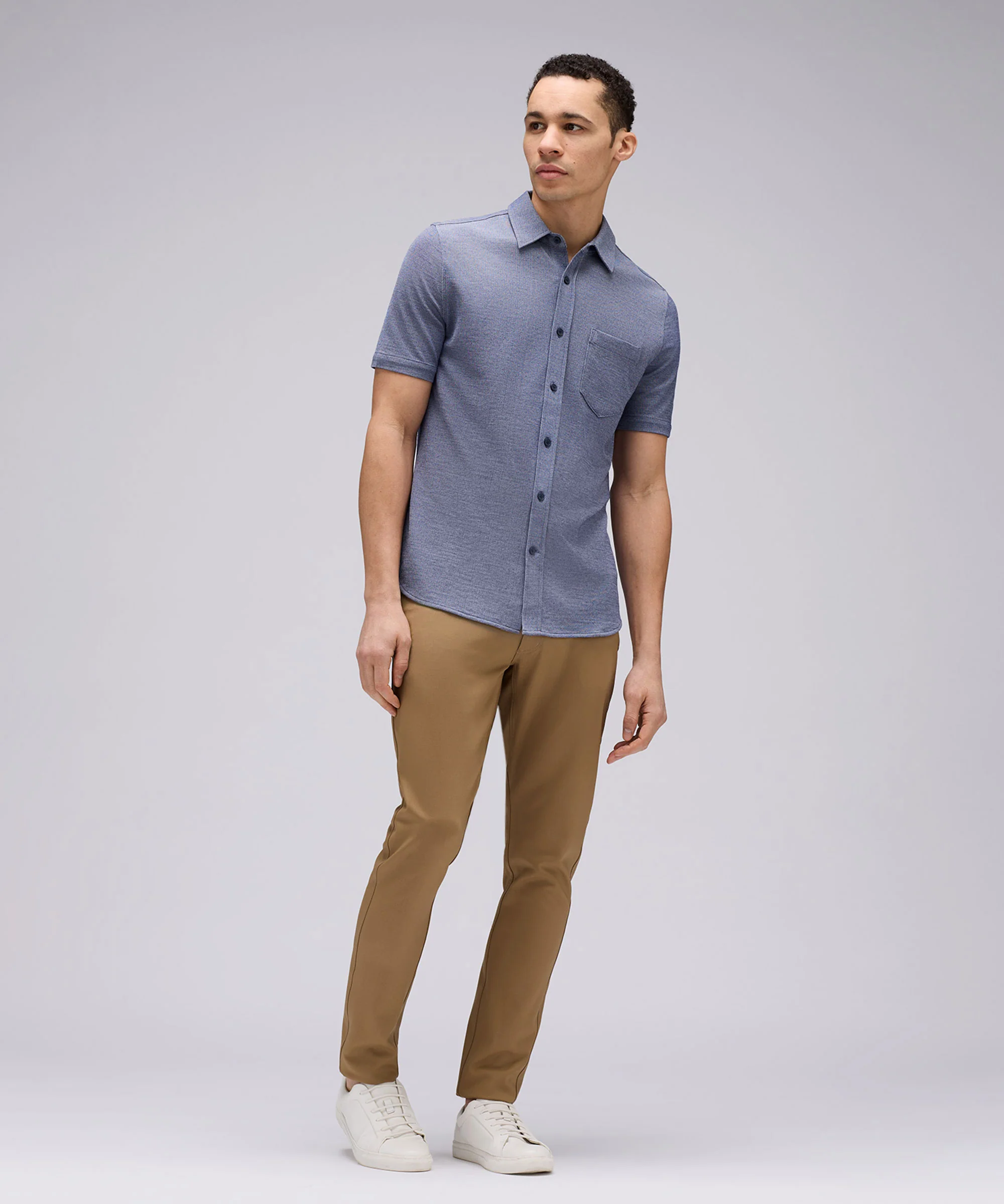 Men's Short Sleeve Merino Button-Up - Image 8