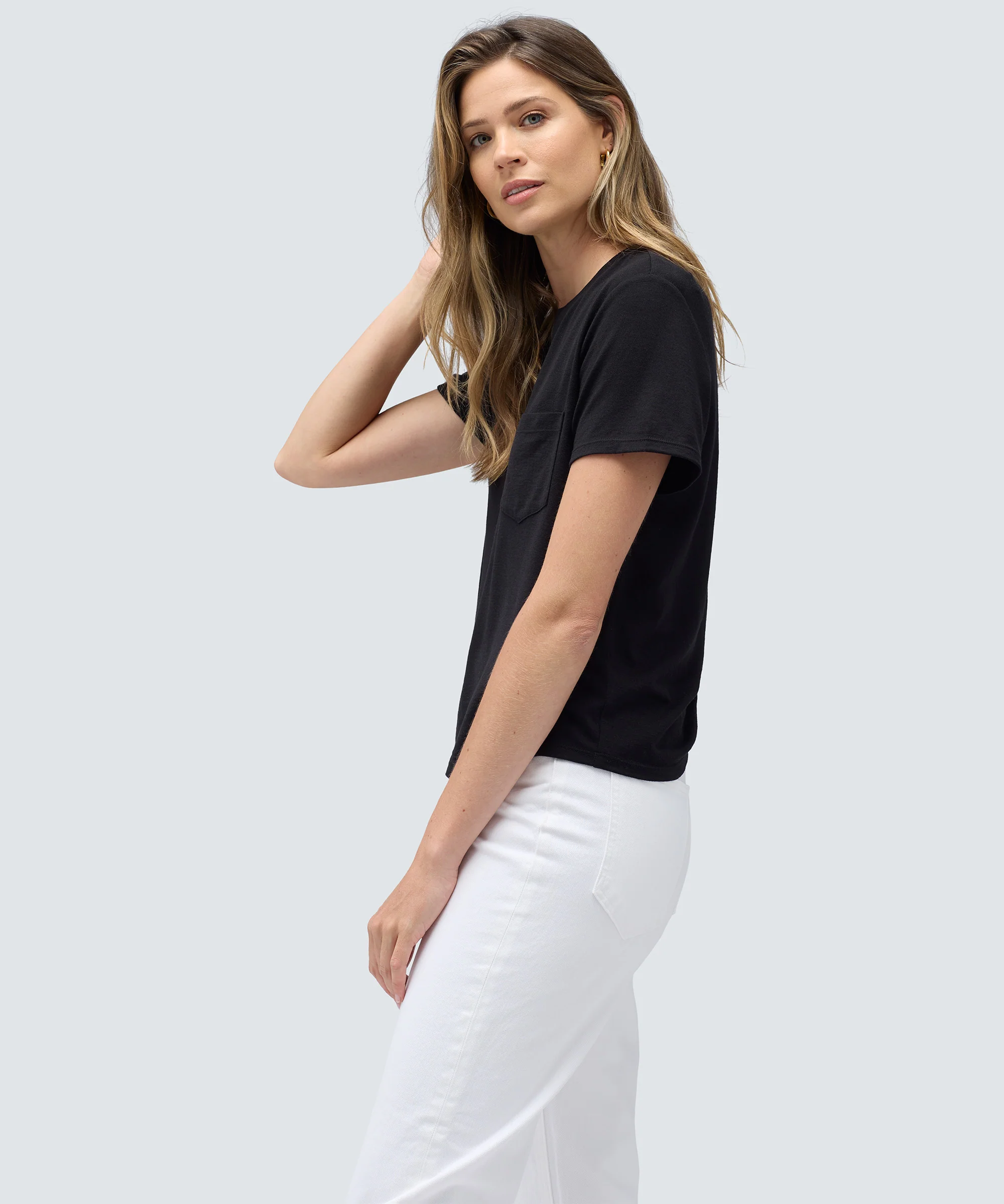 Women's Merino Boxy Pocket Tee - Image 11