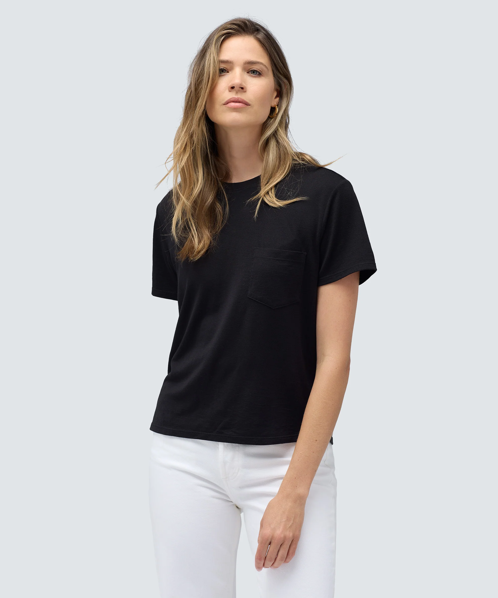 Women's Merino Boxy Pocket Tee - Image 12