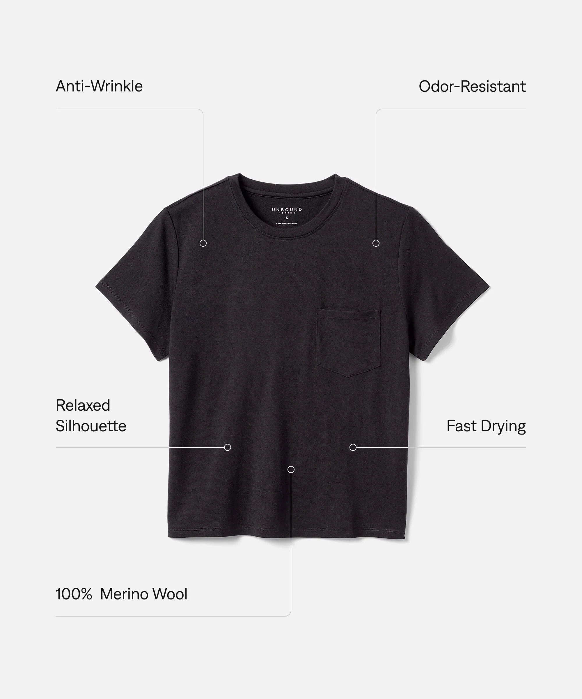 Women's Merino Boxy Pocket Tee - Image 15