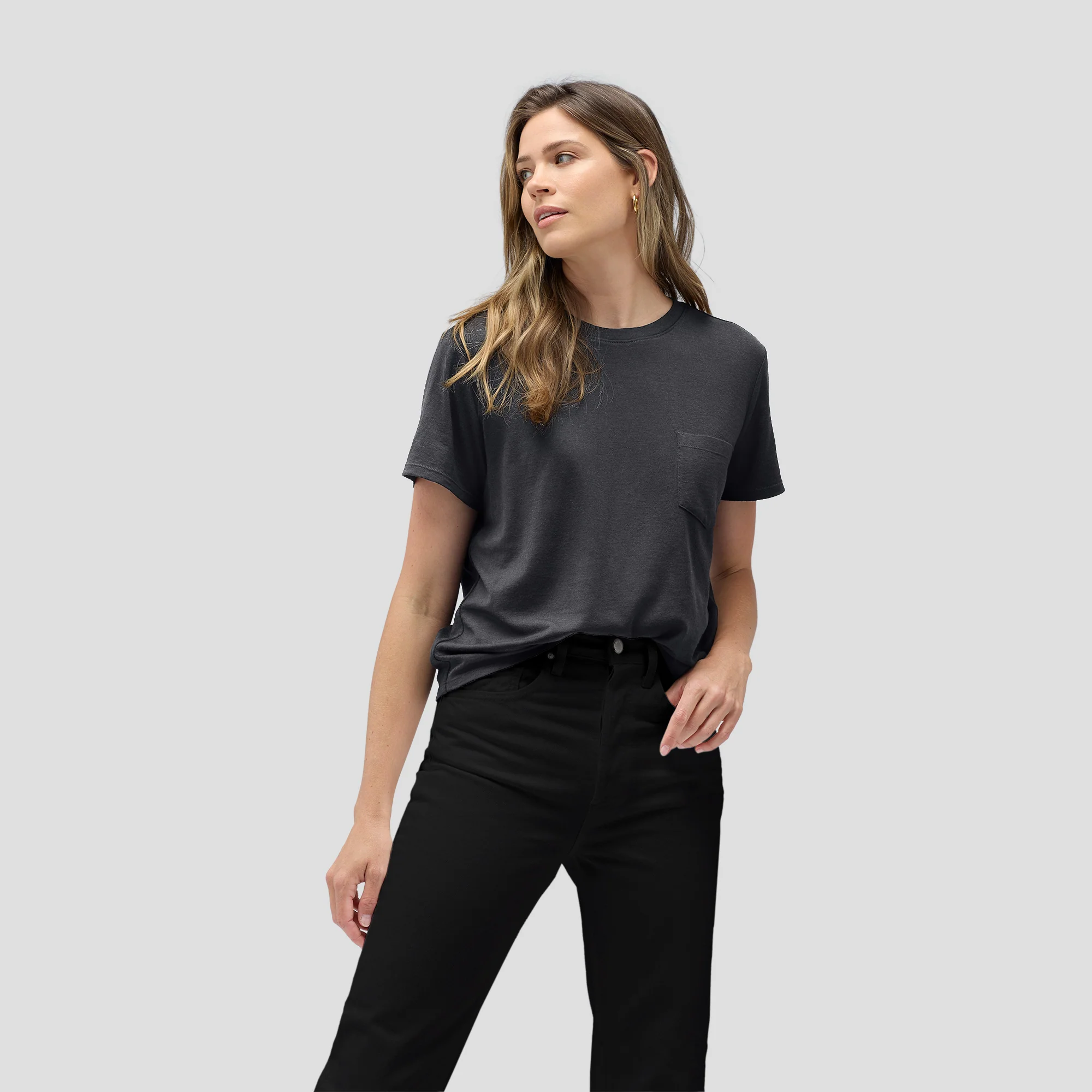Women's Merino Boxy Pocket Tee - Image 6