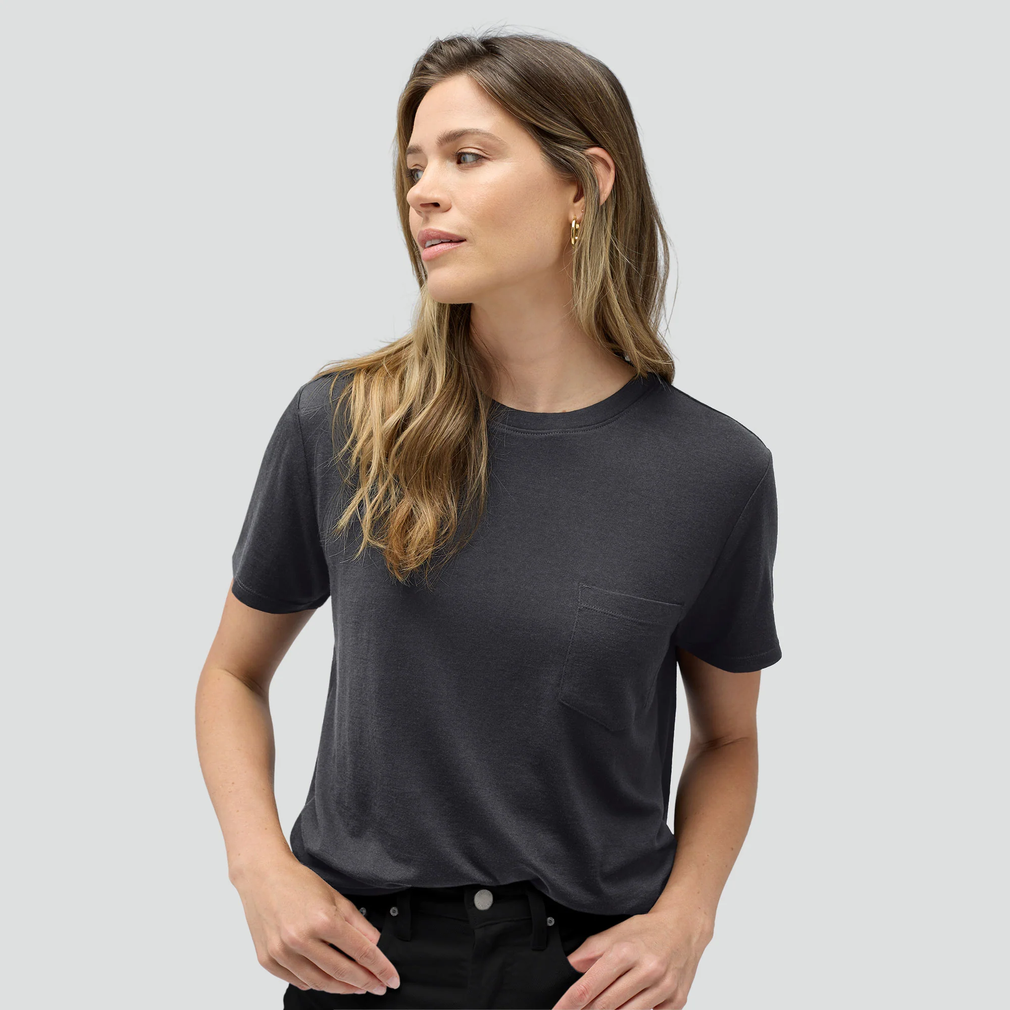 Women's Merino Boxy Pocket Tee - Image 7