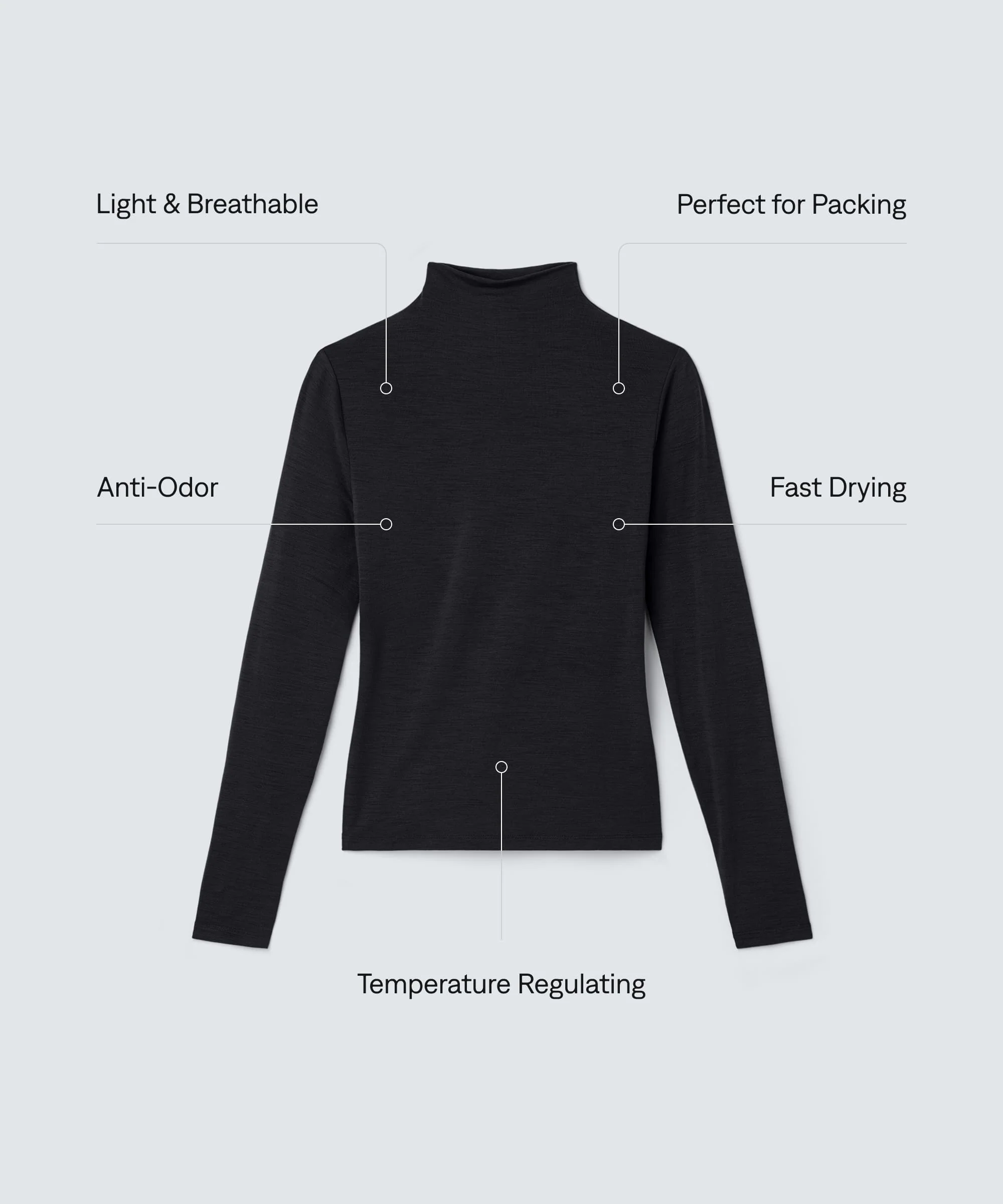 Women's Merino Mock Neck Top - Image 41