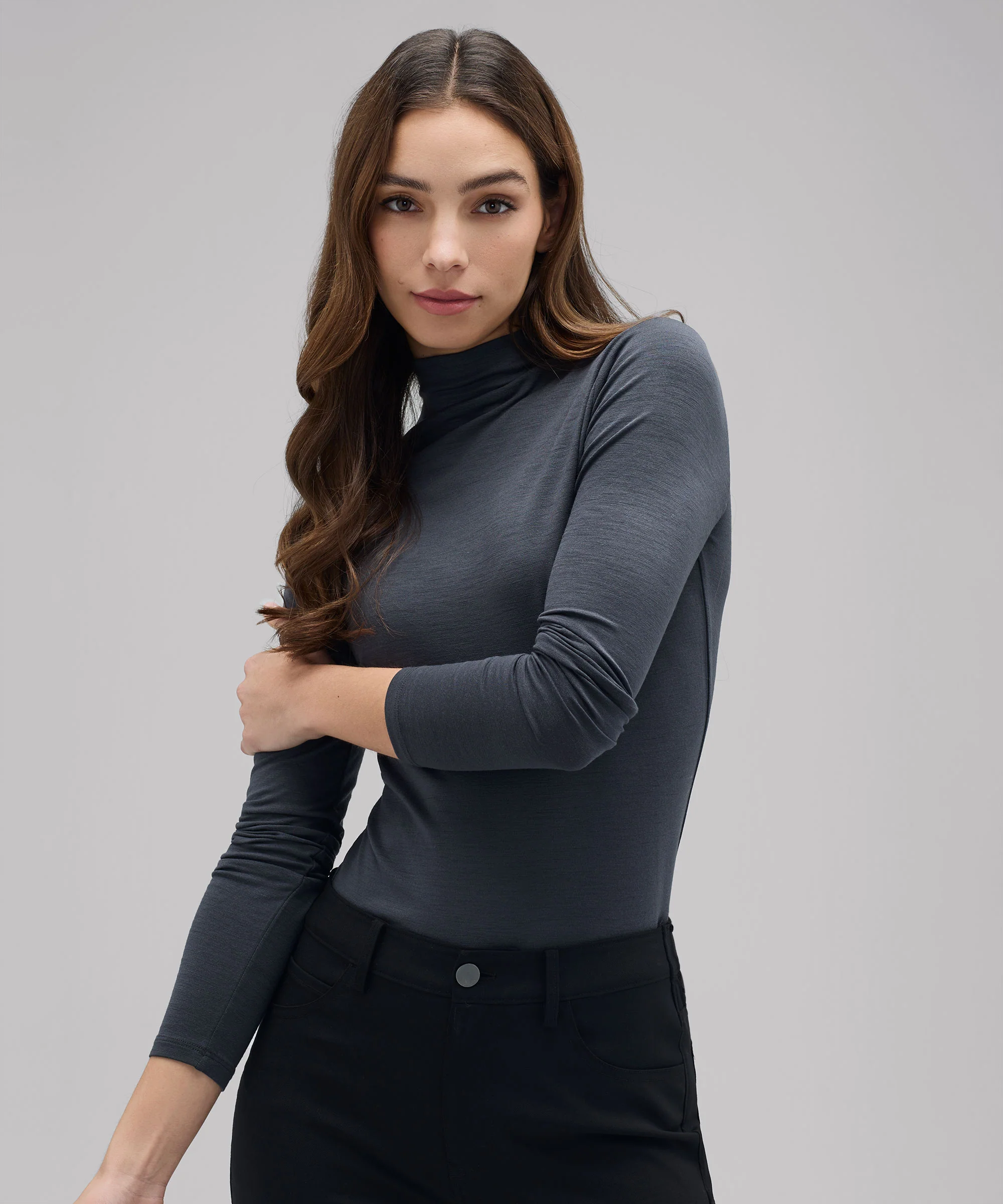 Women's Merino Mock Neck Top - Image 6