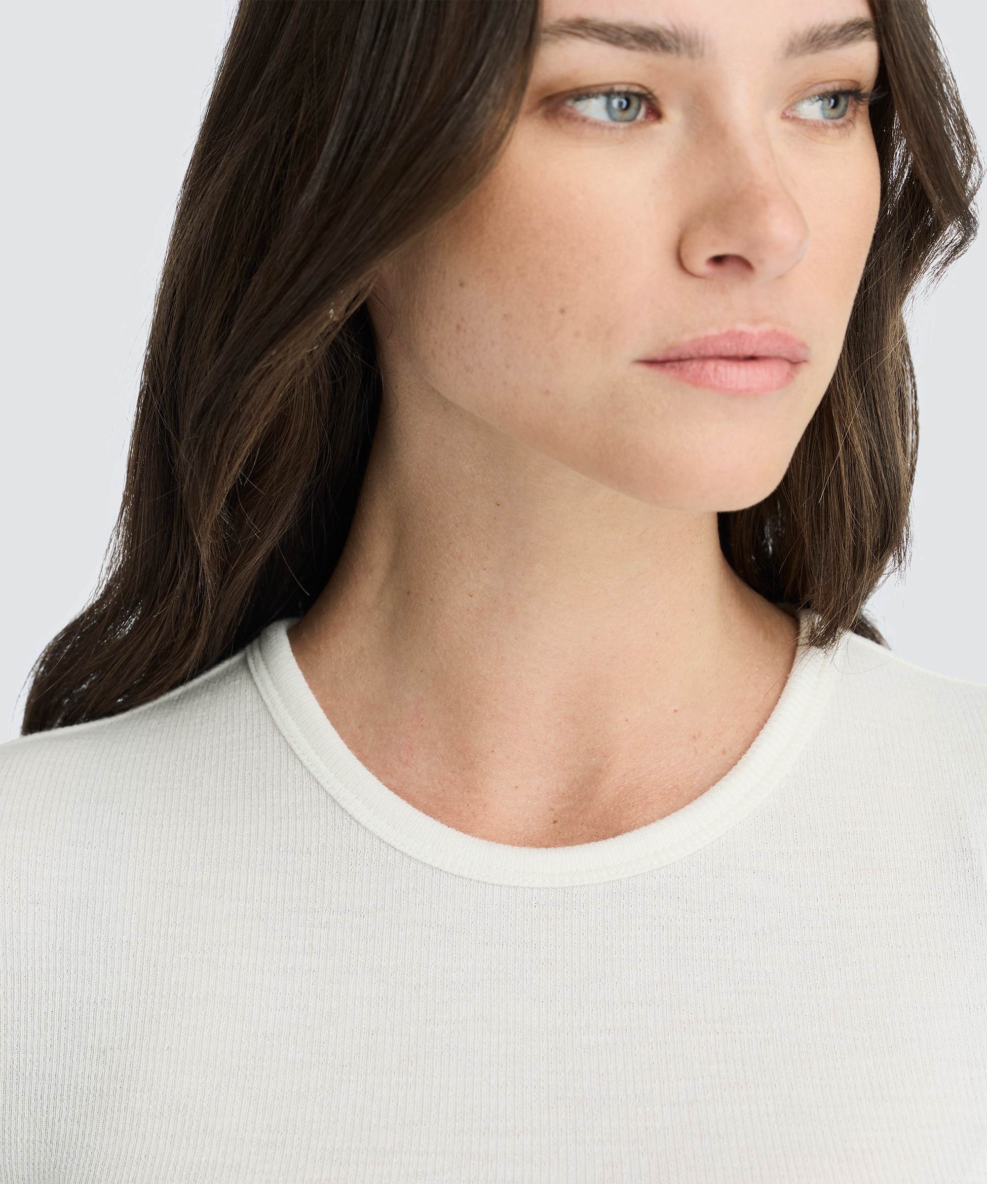 Women's Rib Fitted Crew Neck T-Shirt - Image 10