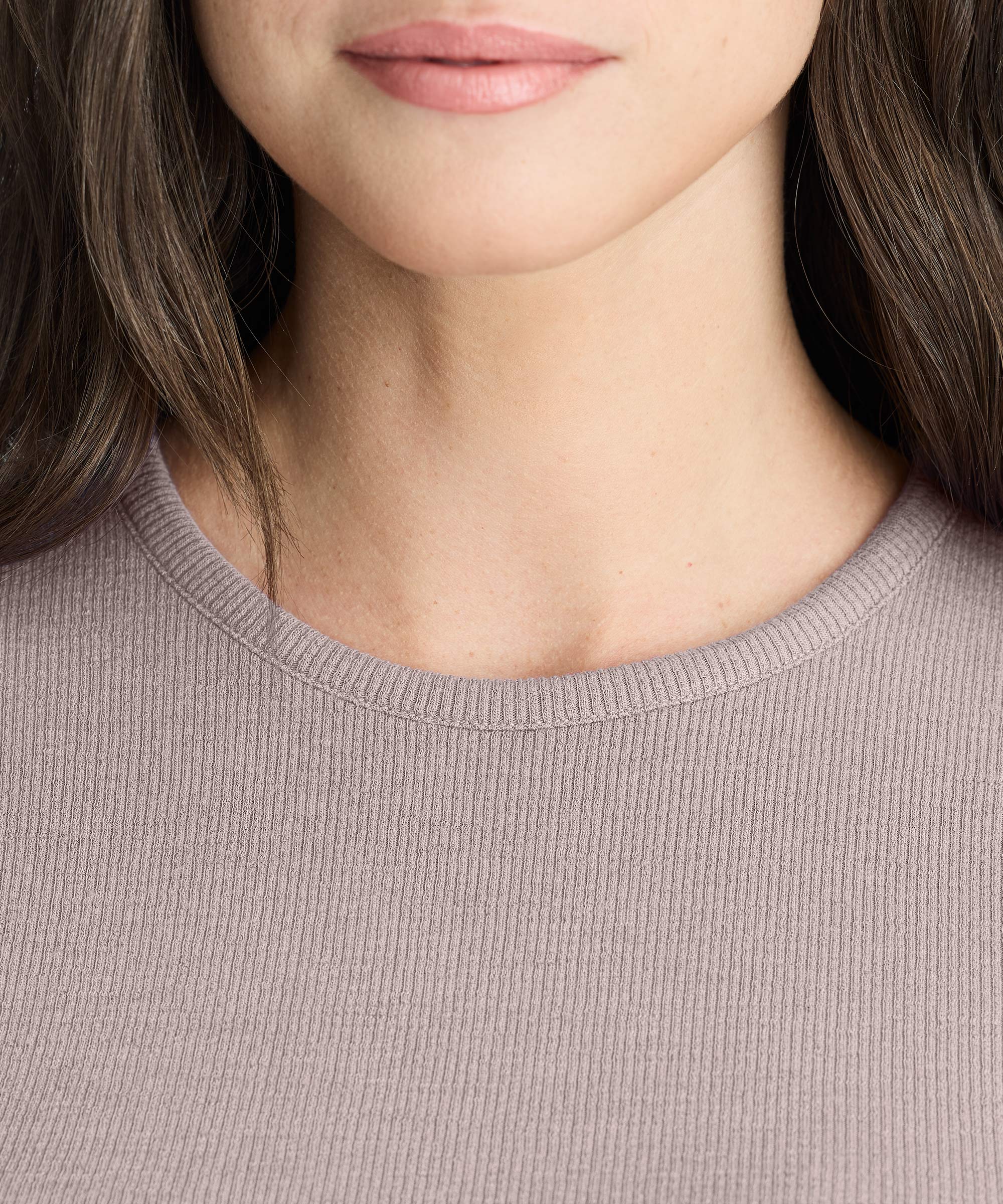 Women's Rib Fitted Crew Neck T-Shirt - Image 38