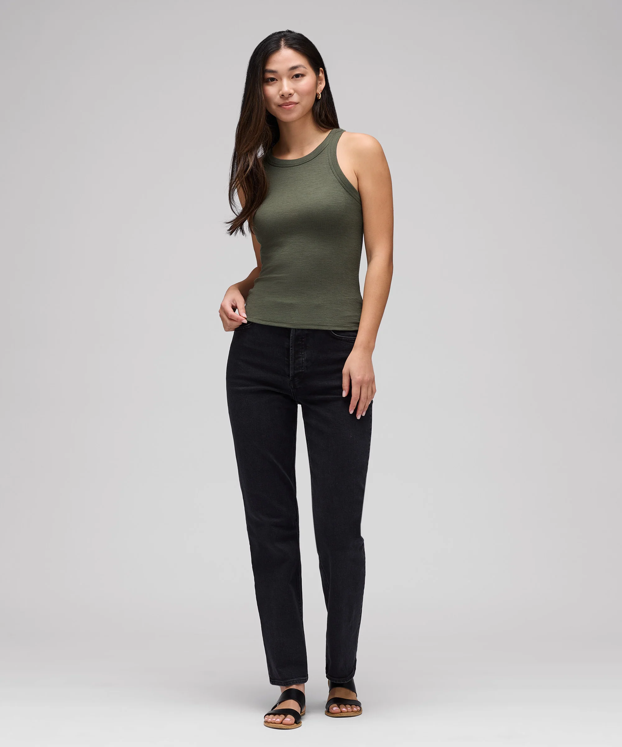 Women's Merino Rib Racer Tank - Image 18