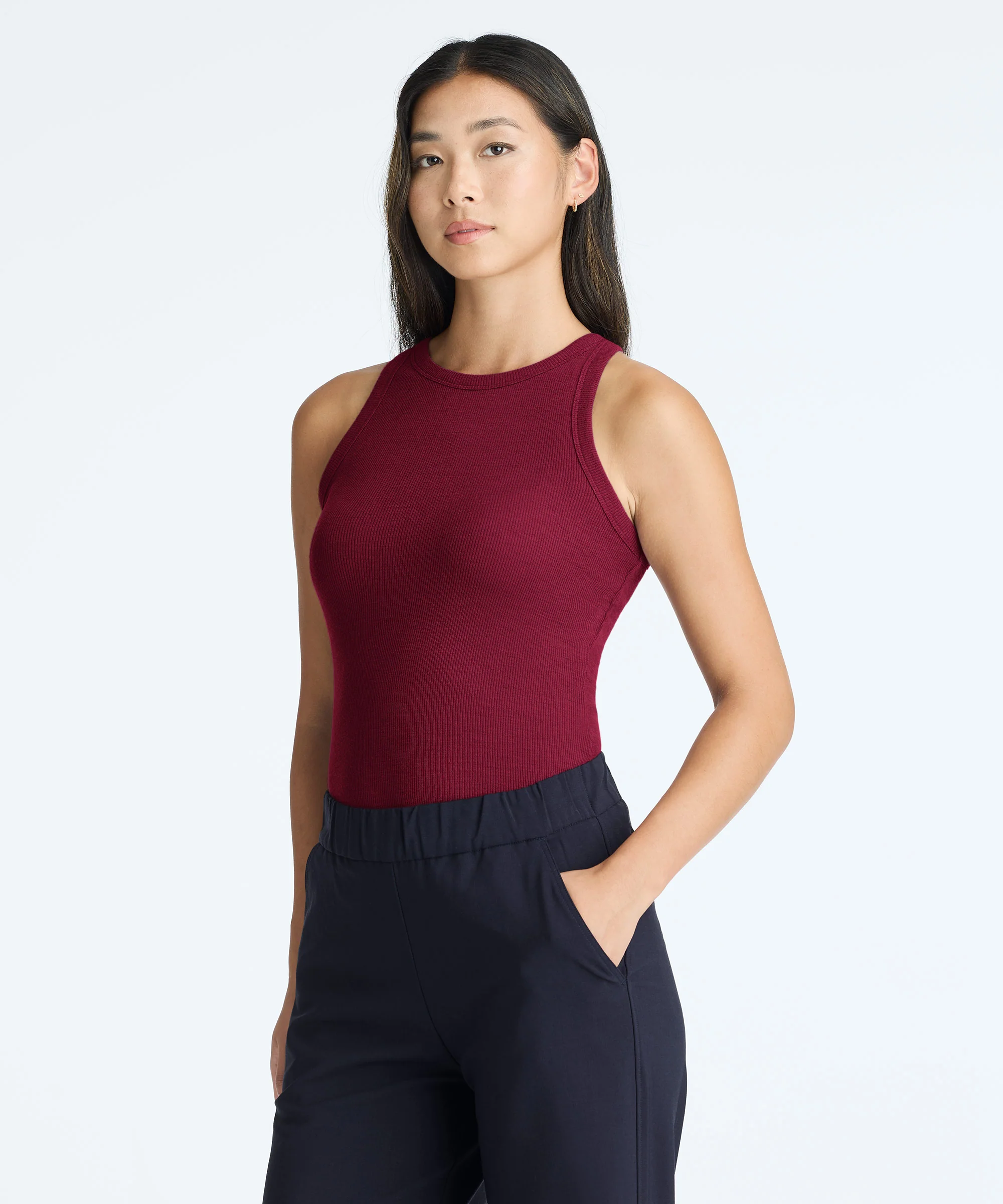 Women's Merino Rib Racer Tank - Image 38