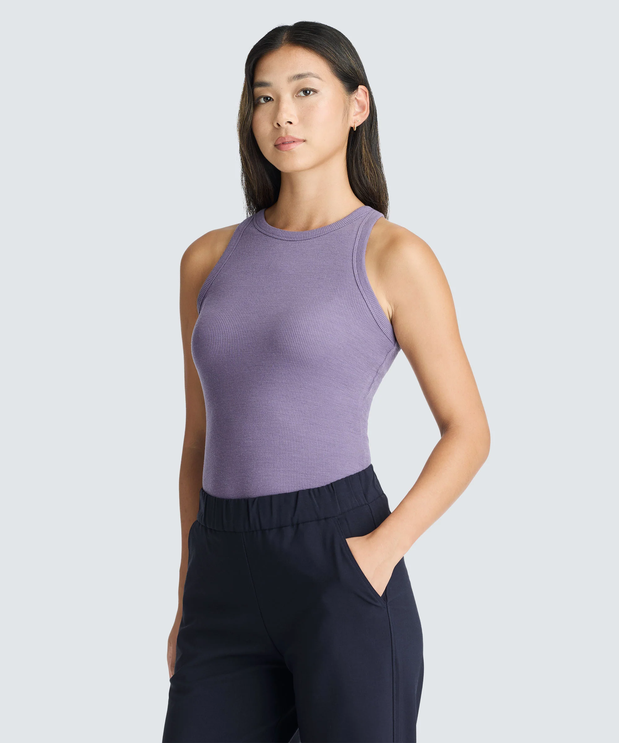 Women's Merino Rib Racer Tank - Image 44