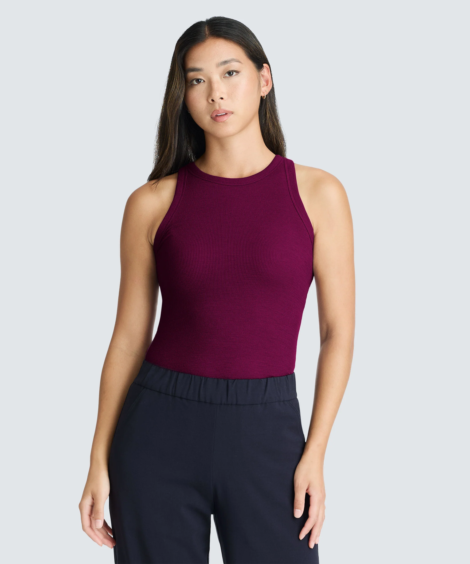 Women's Merino Rib Racer Tank - Image 48