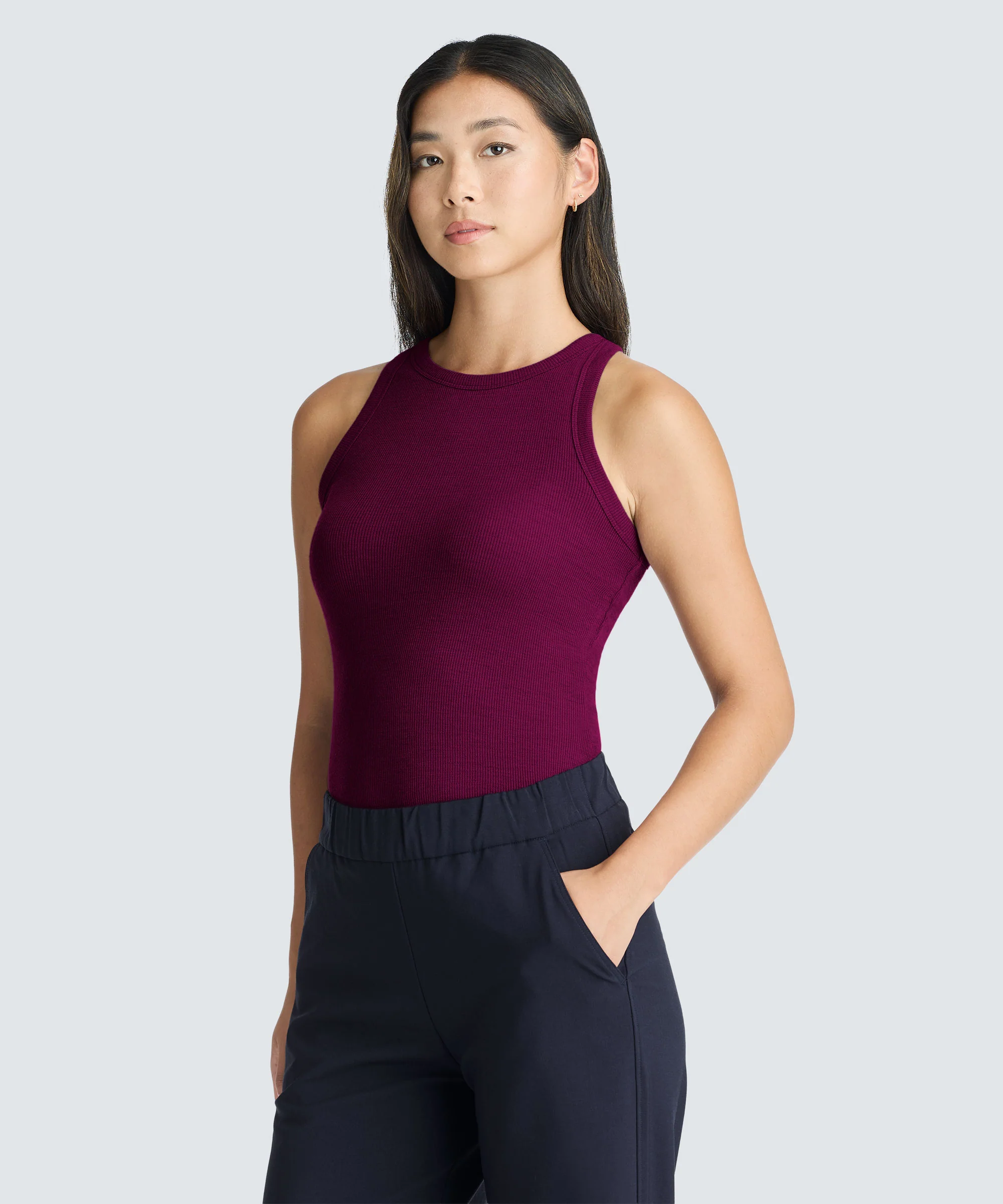 Women's Merino Rib Racer Tank - Image 50