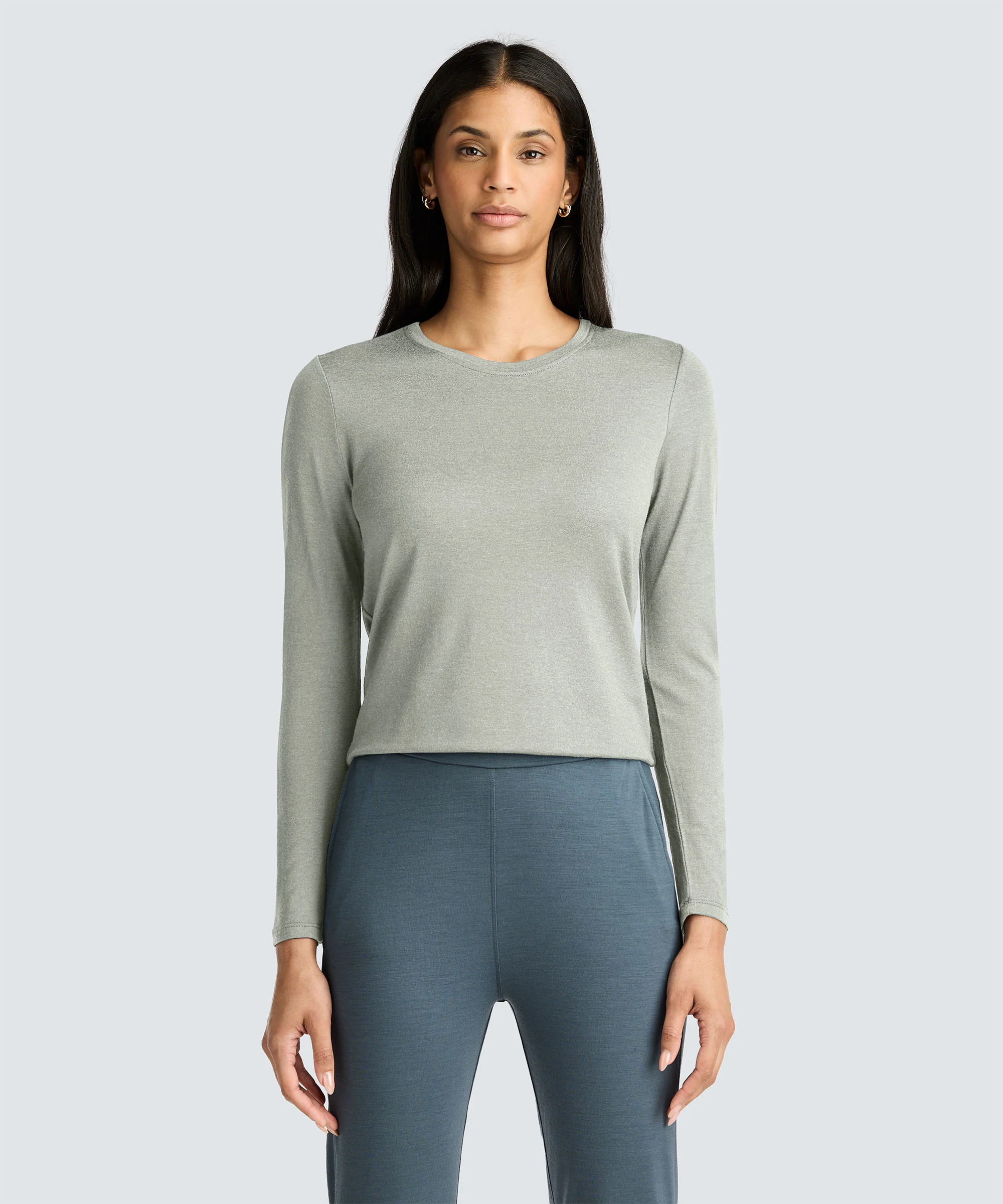 Women's Long Sleeve Merino Crew - Image 69