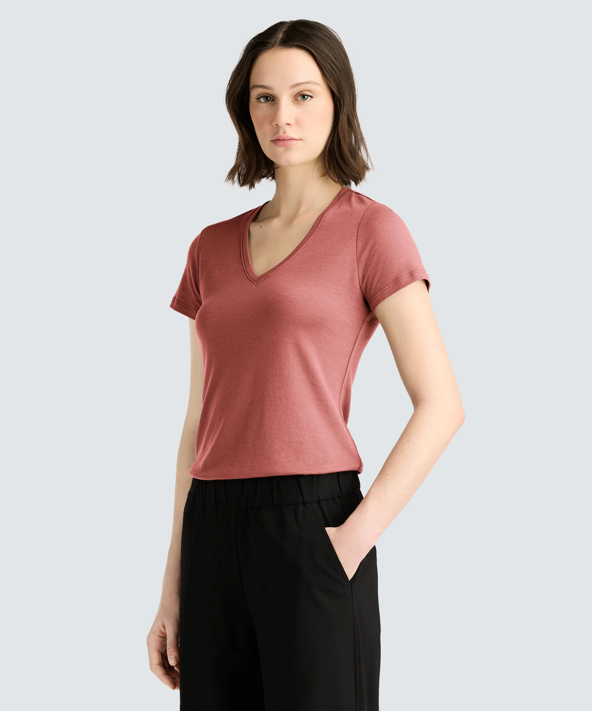Women's Merino V-Neck T-Shirt - Image 32