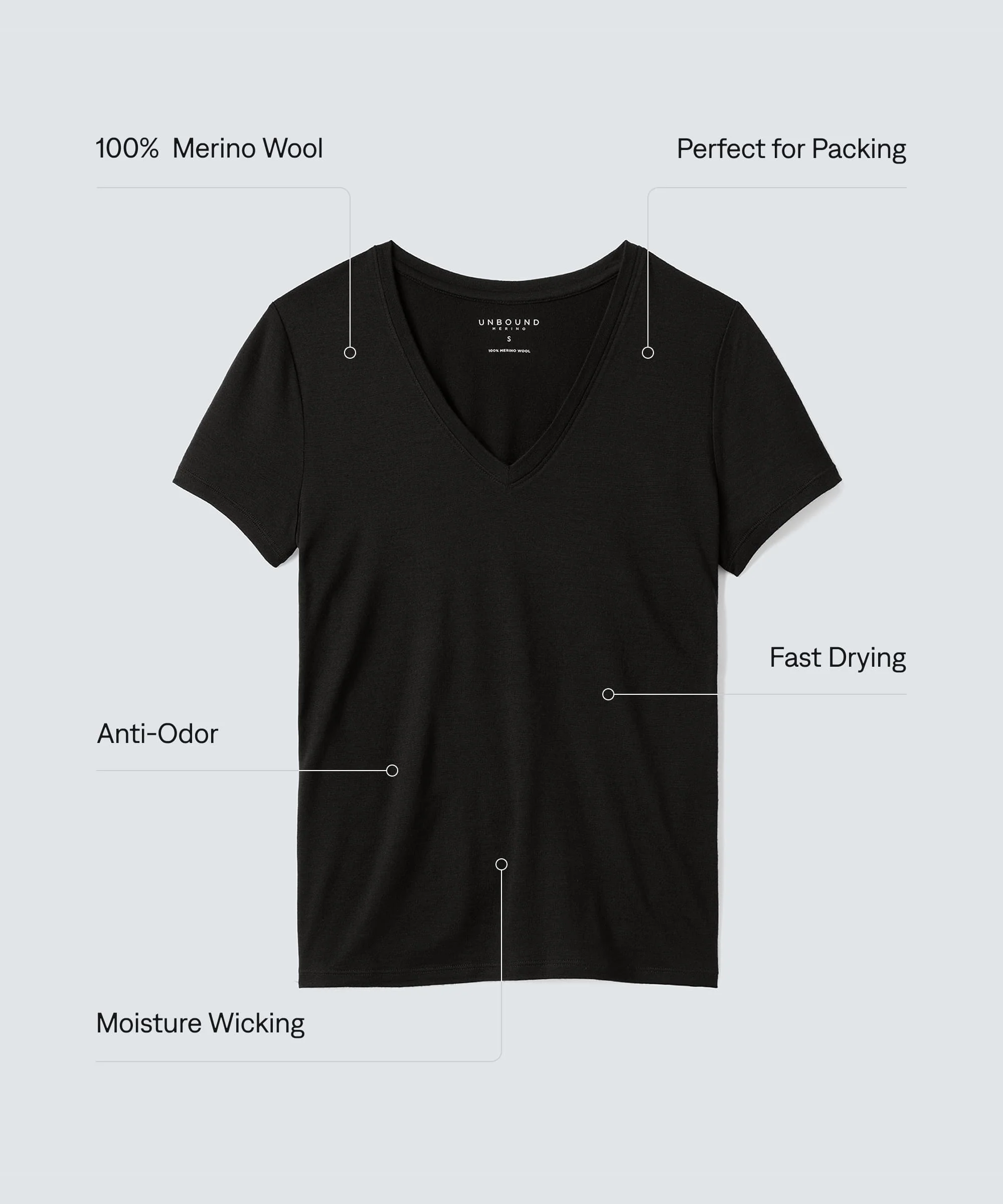 Women's Merino V-Neck T-Shirt - Image 92