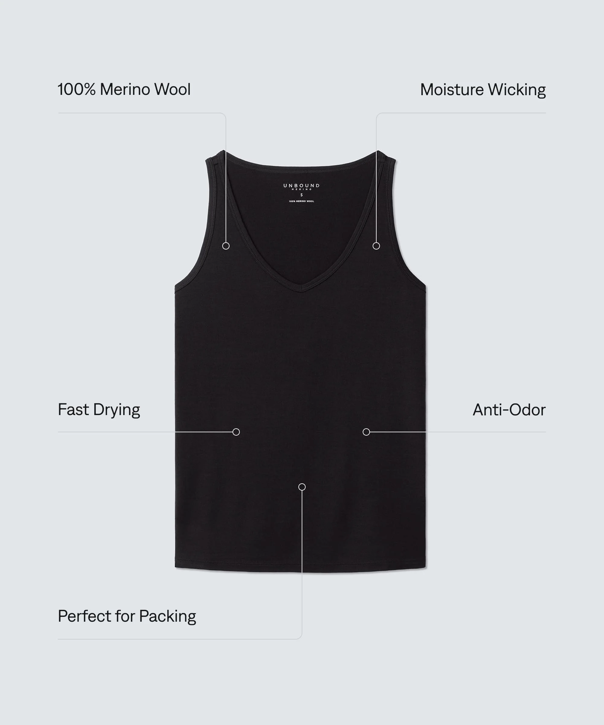 Women's Relaxed Merino V-Neck Tank - Image 38