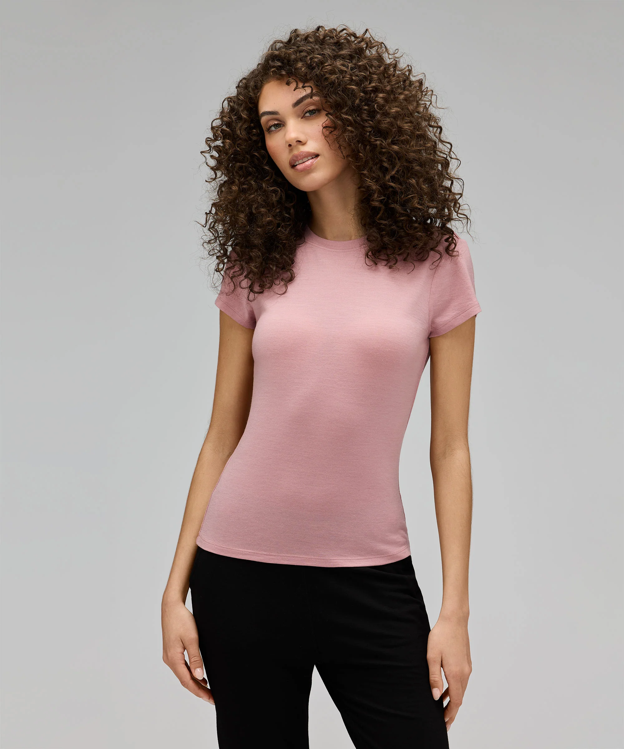 Women's Slim Merino Crew Neck T-Shirt - Image 11