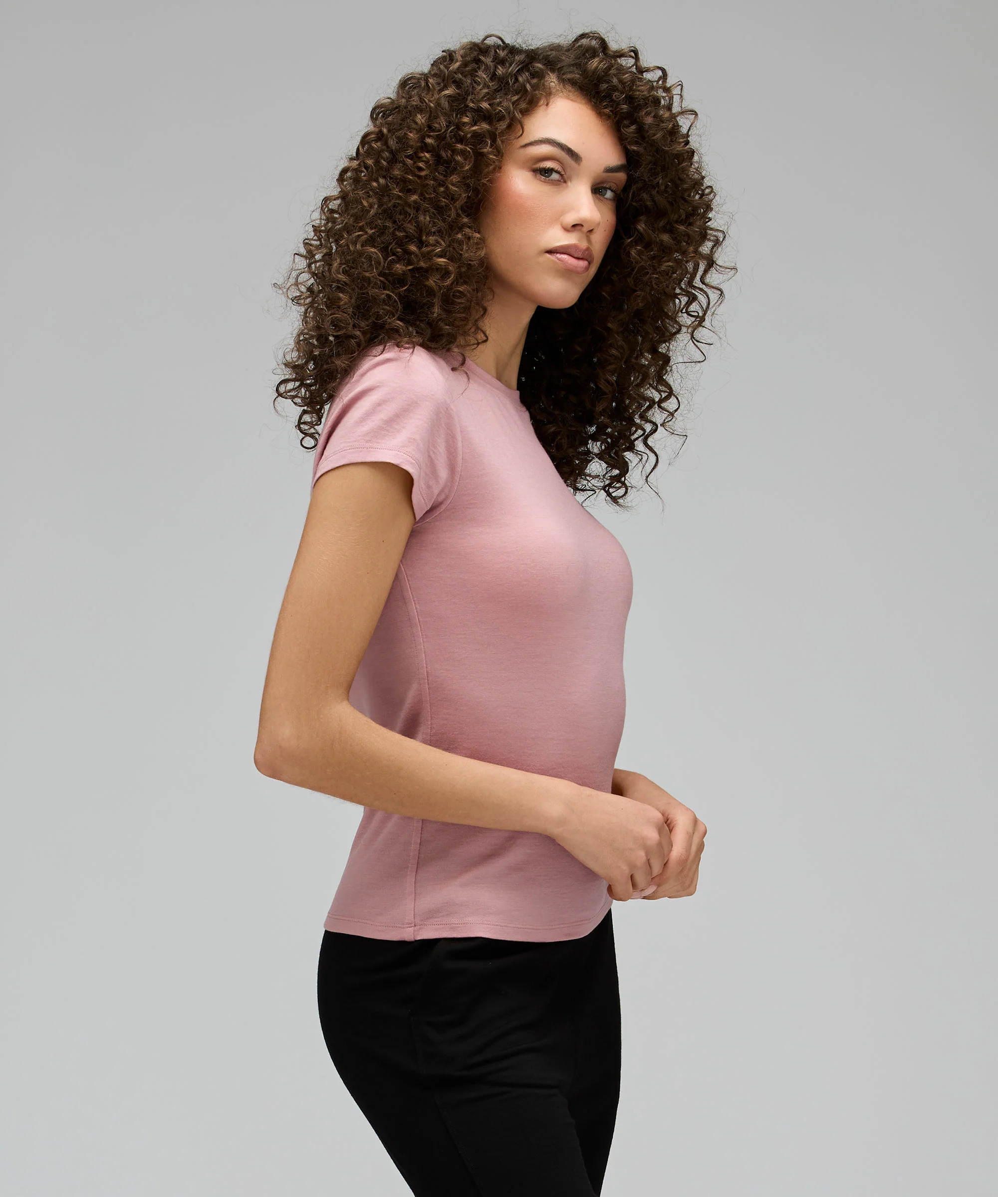 Women's Slim Merino Crew Neck T-Shirt - Image 12