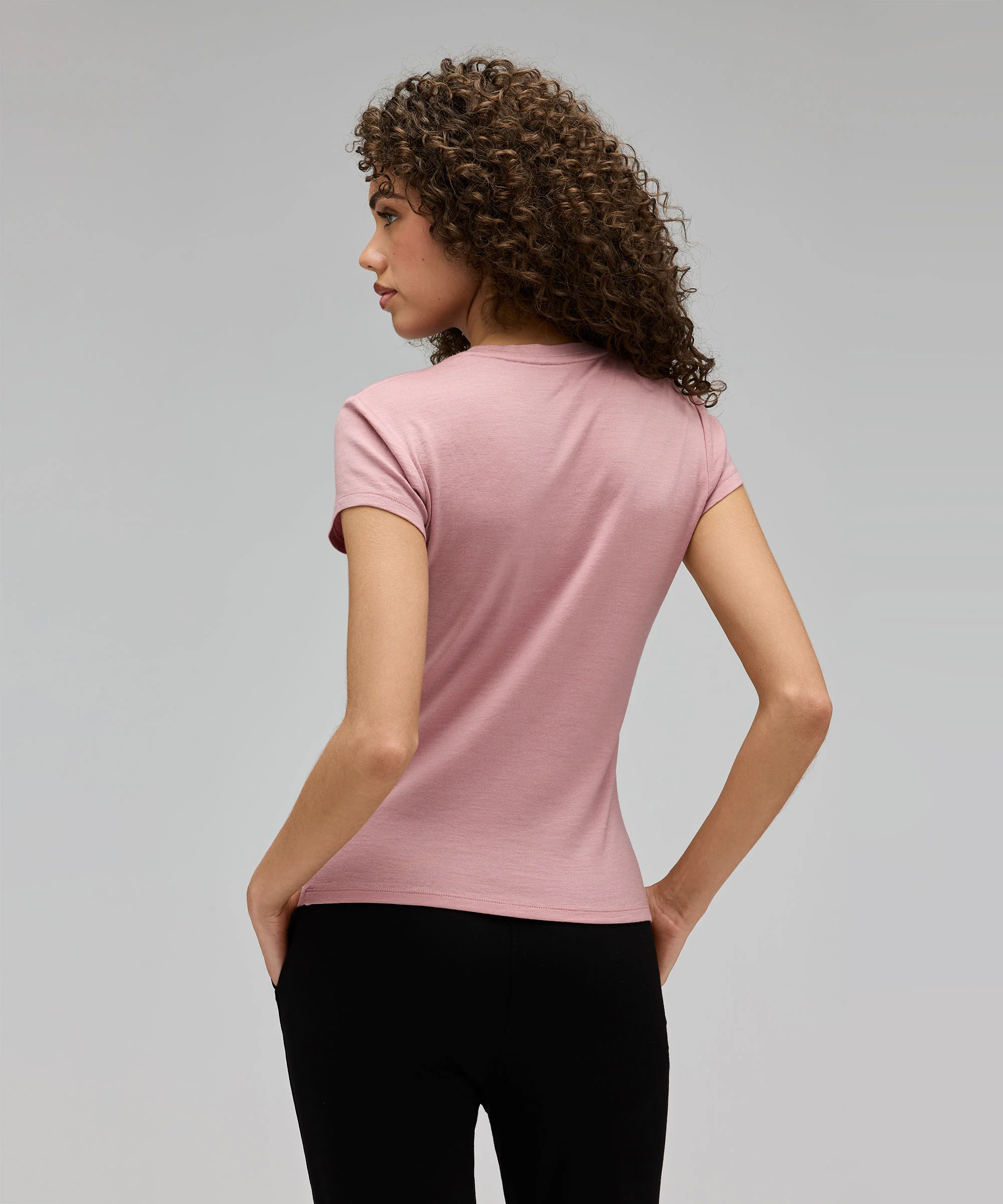 Women's Slim Merino Crew Neck T-Shirt - Image 15