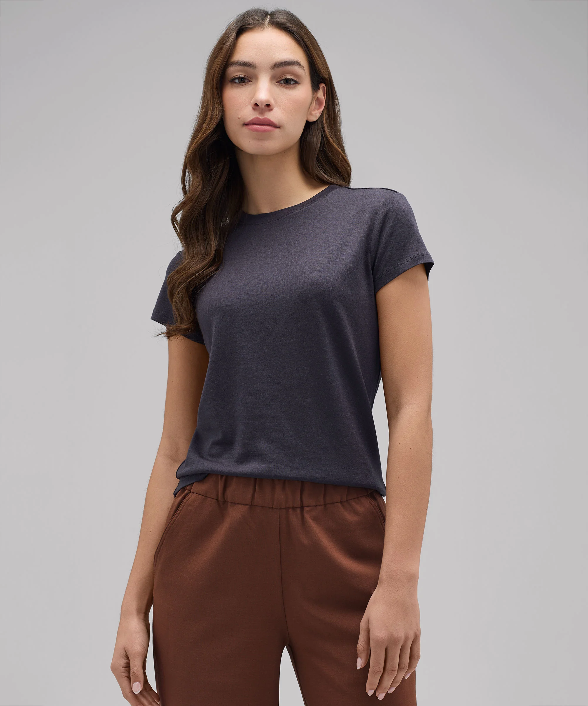 Women's Slim Merino Crew Neck T-Shirt - Image 22