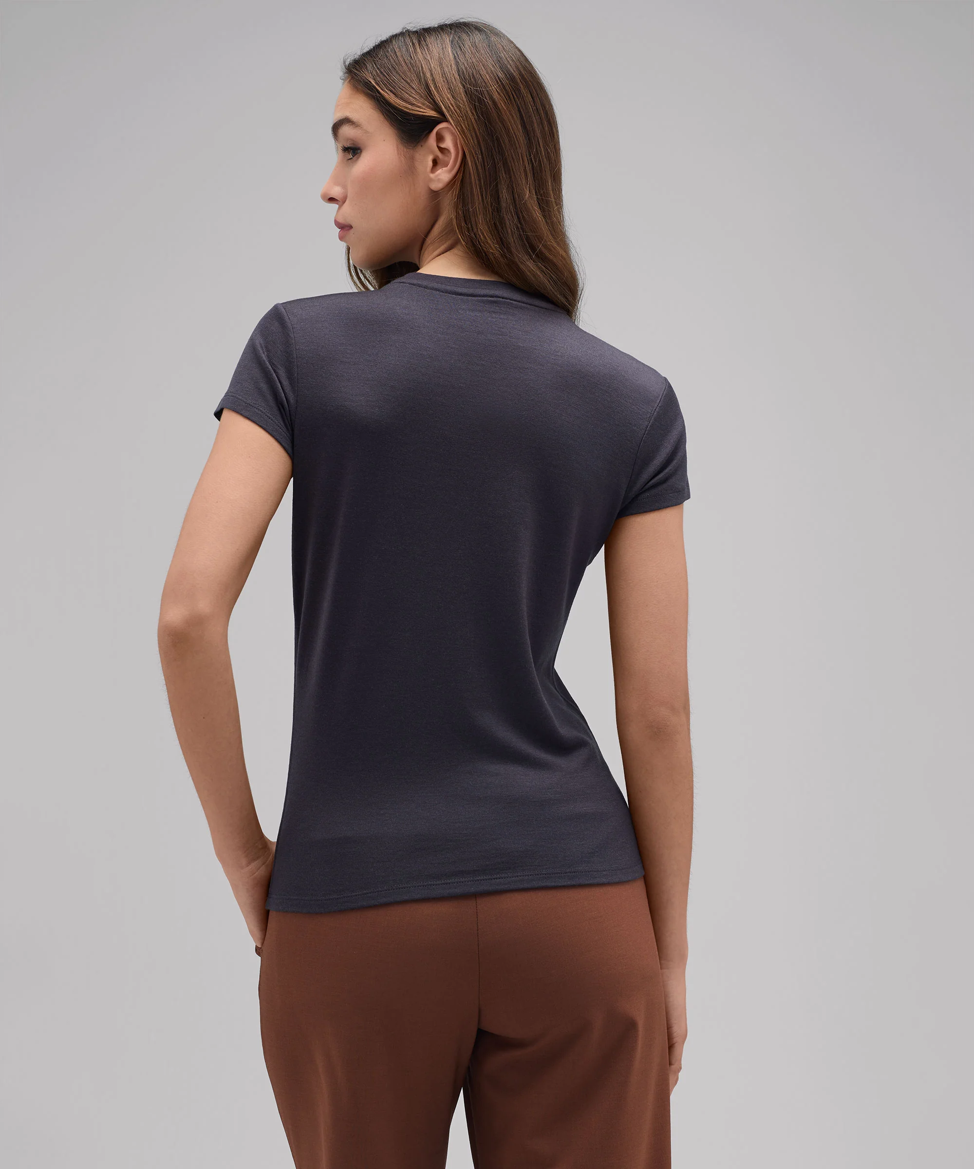 Women's Slim Merino Crew Neck T-Shirt - Image 26