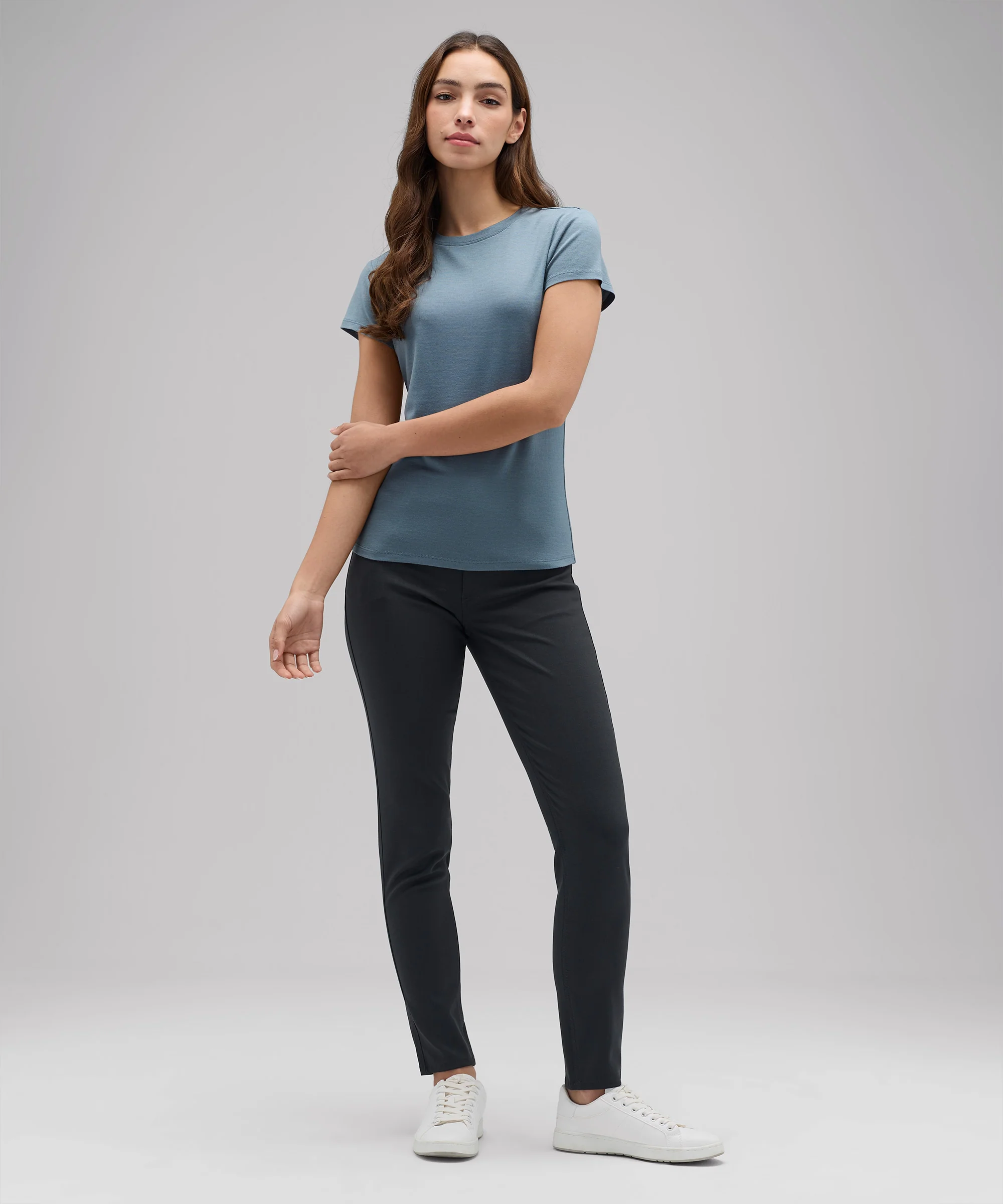 Women's Slim Merino Crew Neck T-Shirt - Image 29