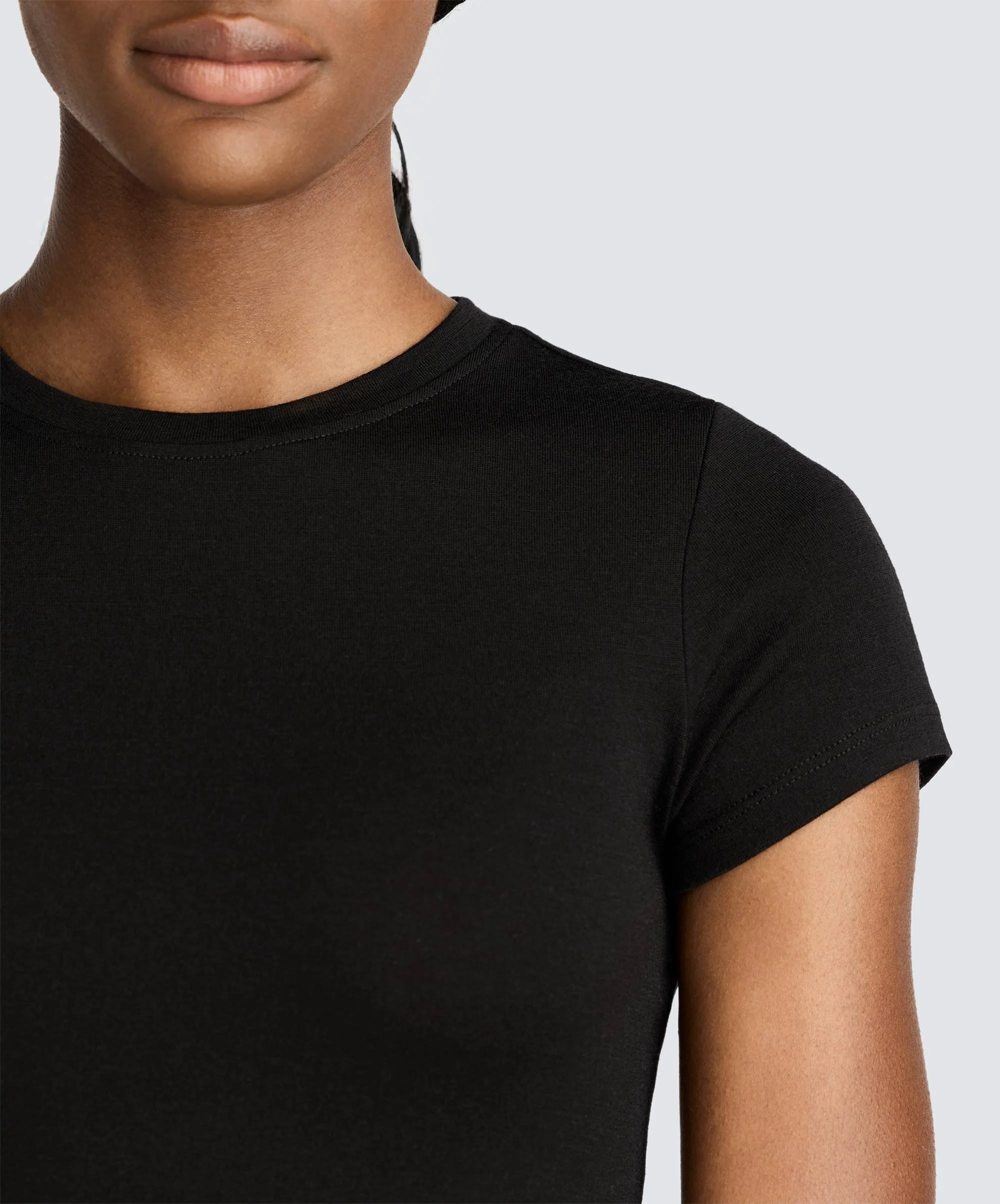 Women's Slim Merino Crew Neck T-Shirt - Image 3