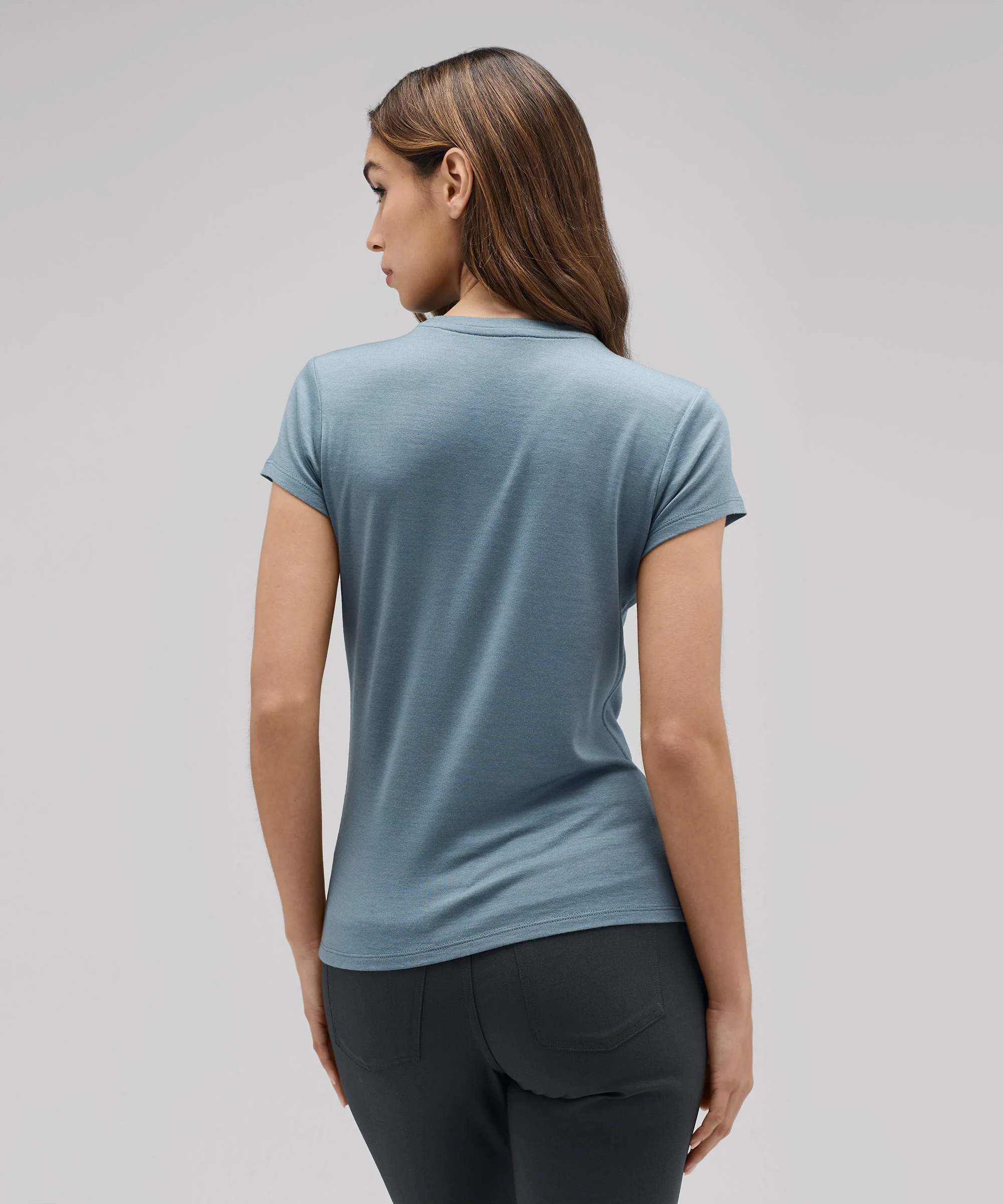 Women's Slim Merino Crew Neck T-Shirt - Image 31