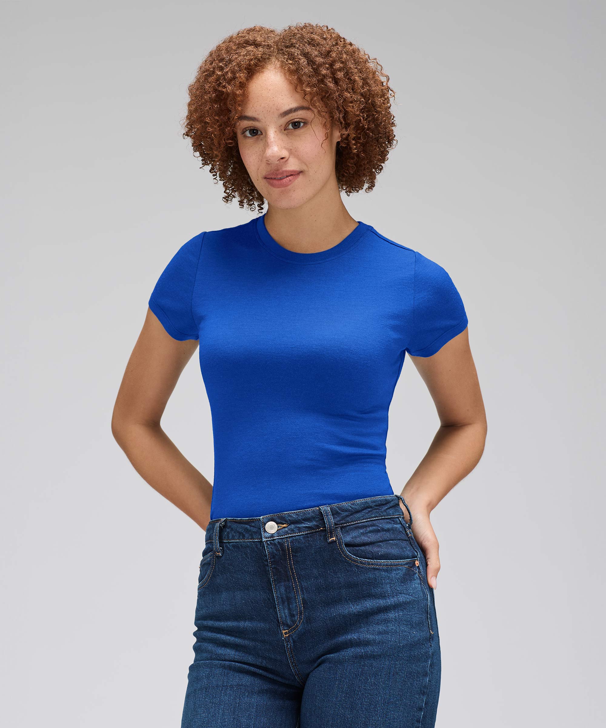 Women's Slim Merino Crew Neck T-Shirt - Image 33