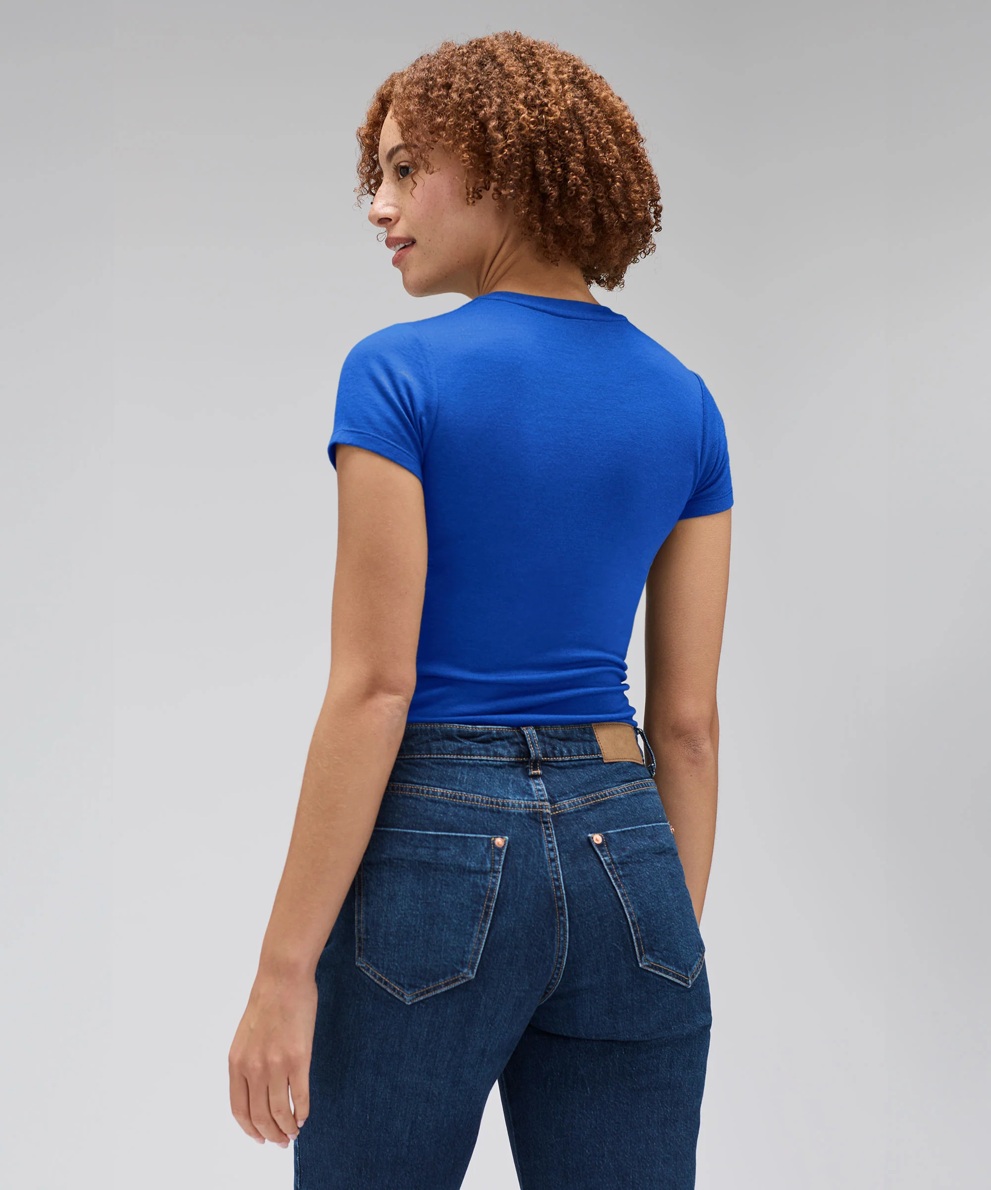 Women's Slim Merino Crew Neck T-Shirt - Image 36