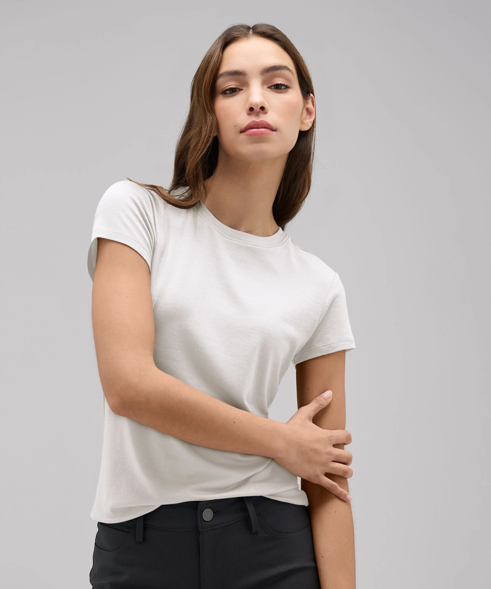 Women's Slim Merino Crew Neck T-Shirt - Image 40