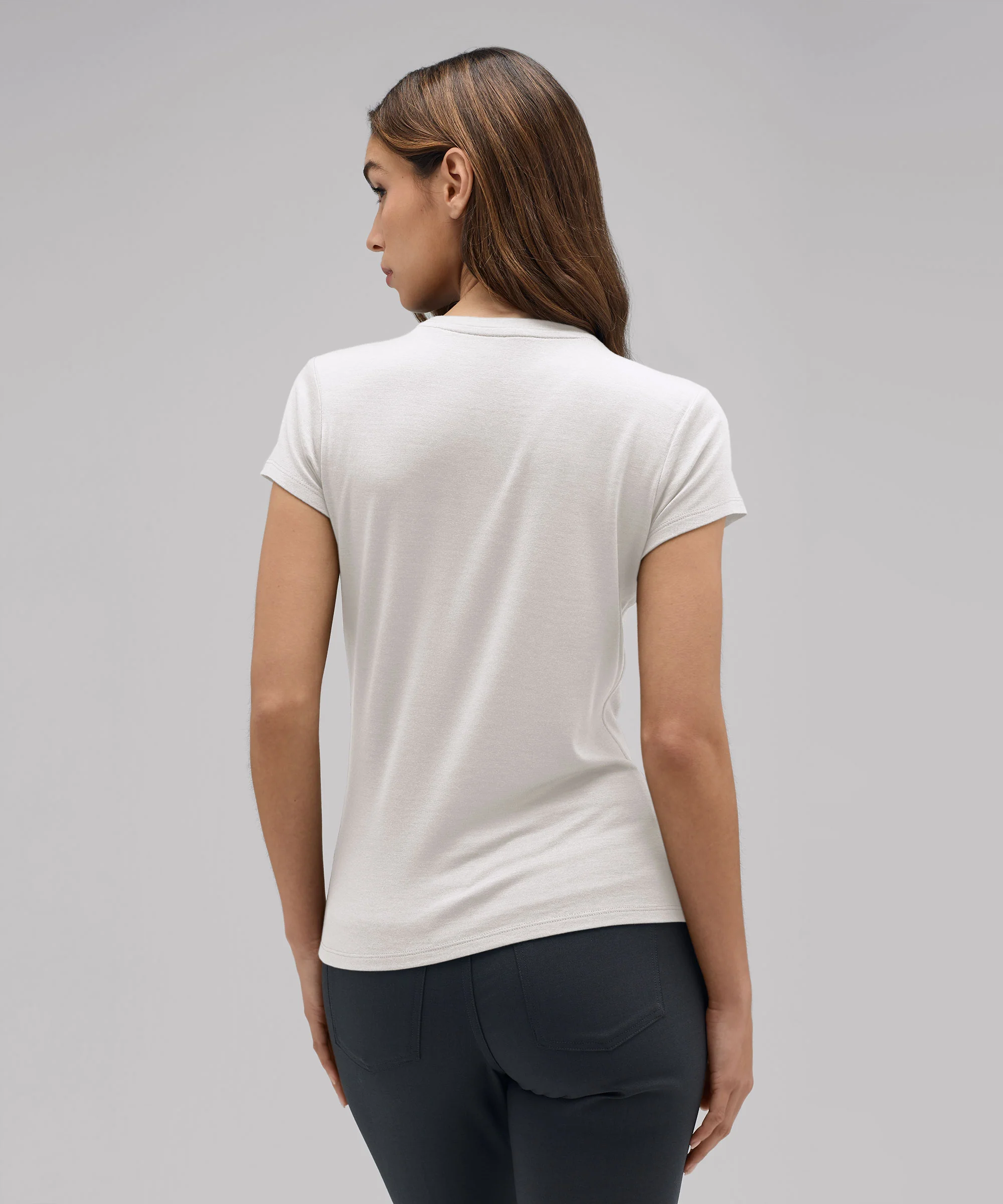 Women's Slim Merino Crew Neck T-Shirt - Image 41