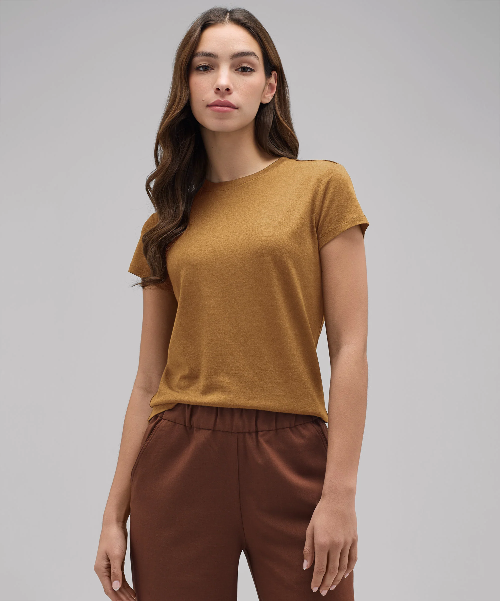 Women's Slim Merino Crew Neck T-Shirt - Image 48