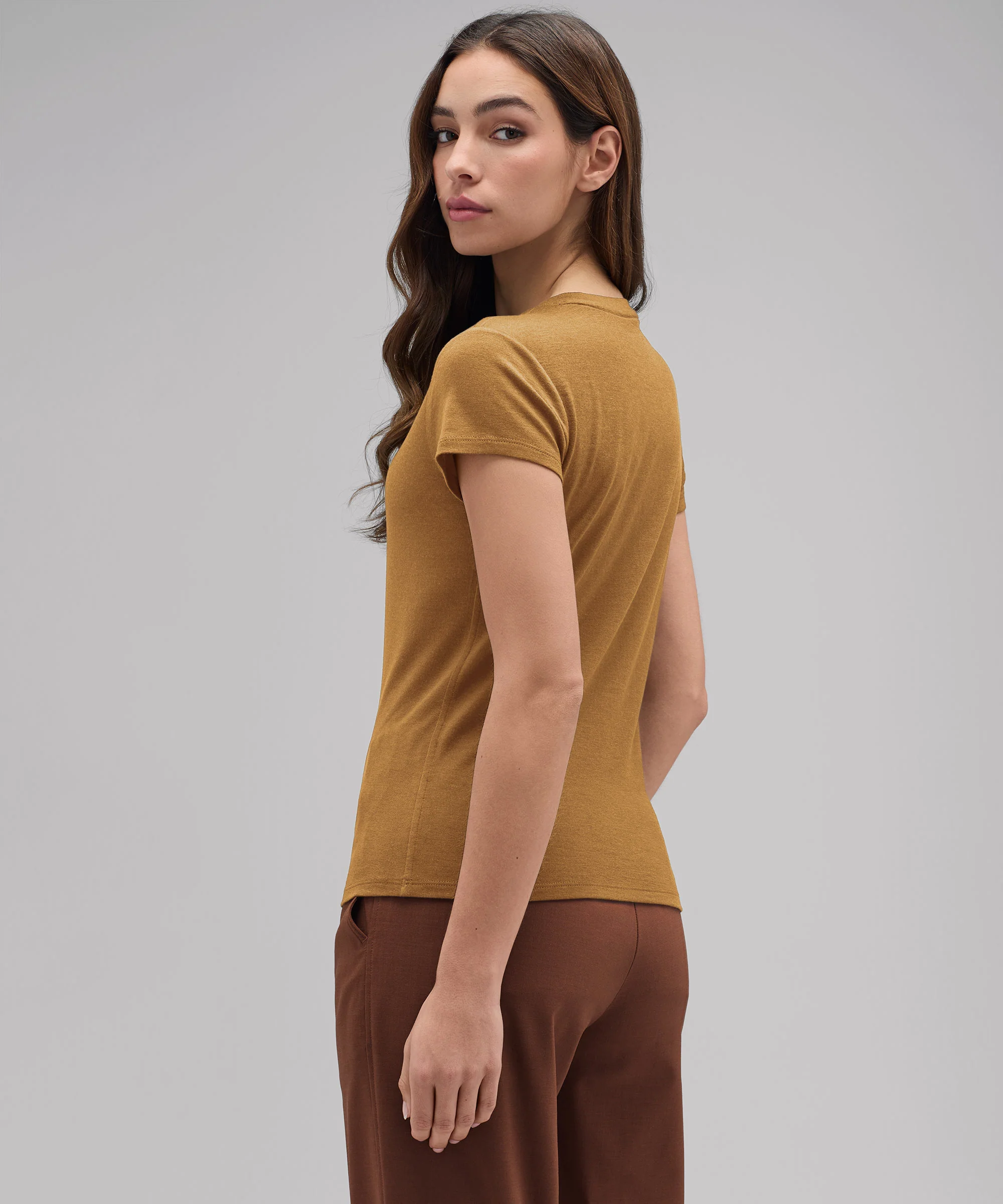 Women's Slim Merino Crew Neck T-Shirt - Image 51