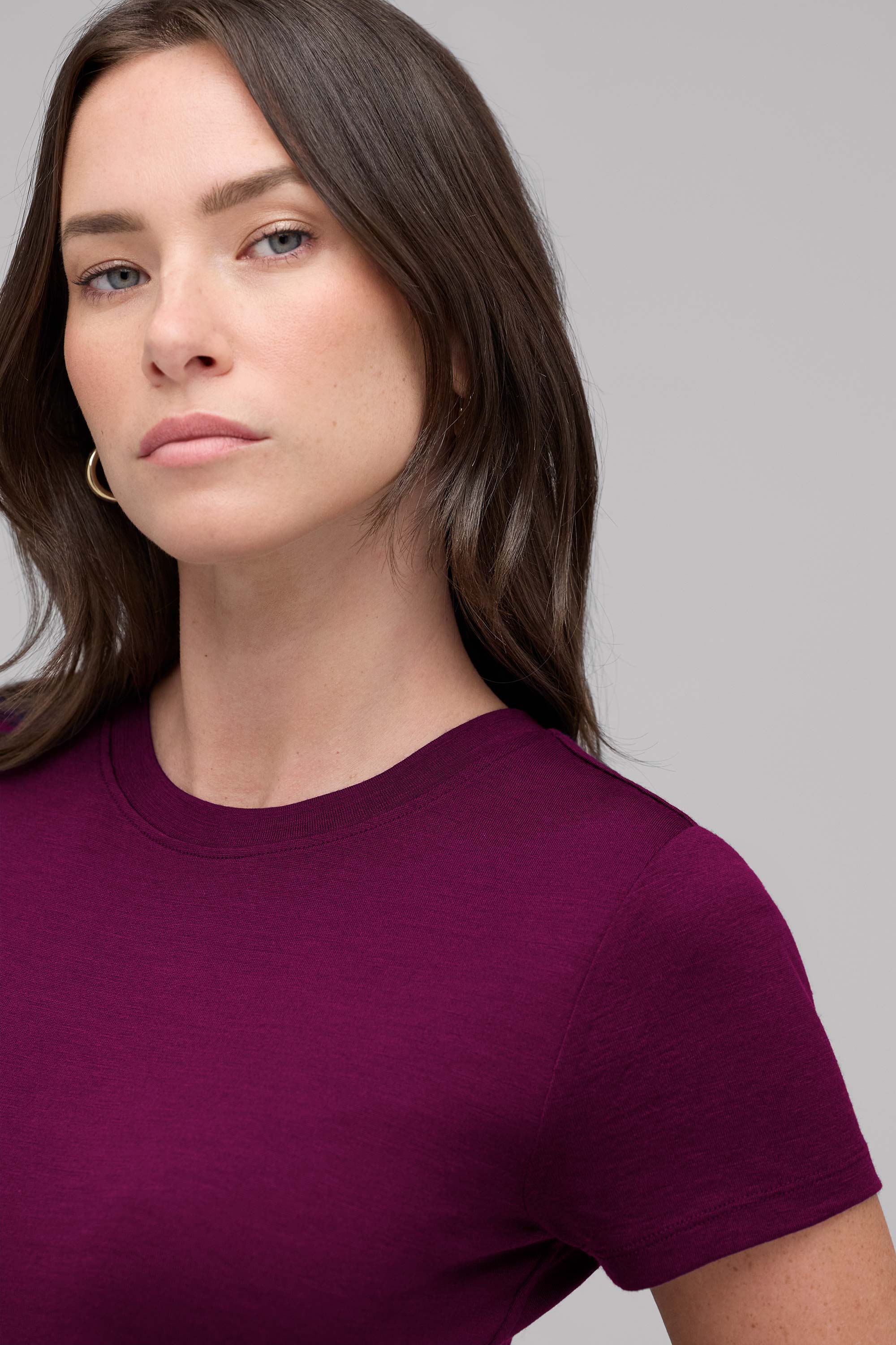 Women's Slim Merino Crew Neck T-Shirt - Image 56