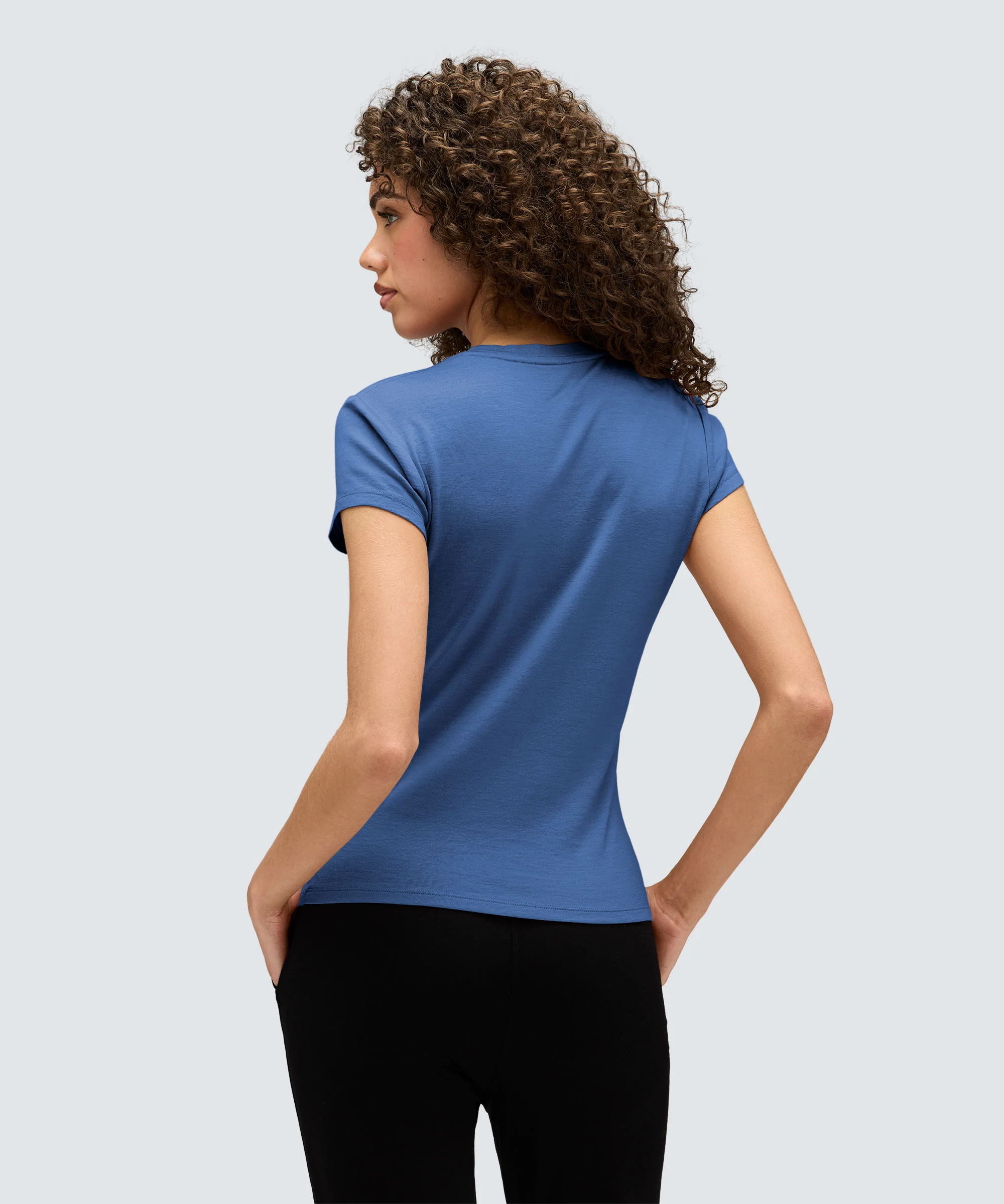 Women's Slim Merino Crew Neck T-Shirt - Image 63