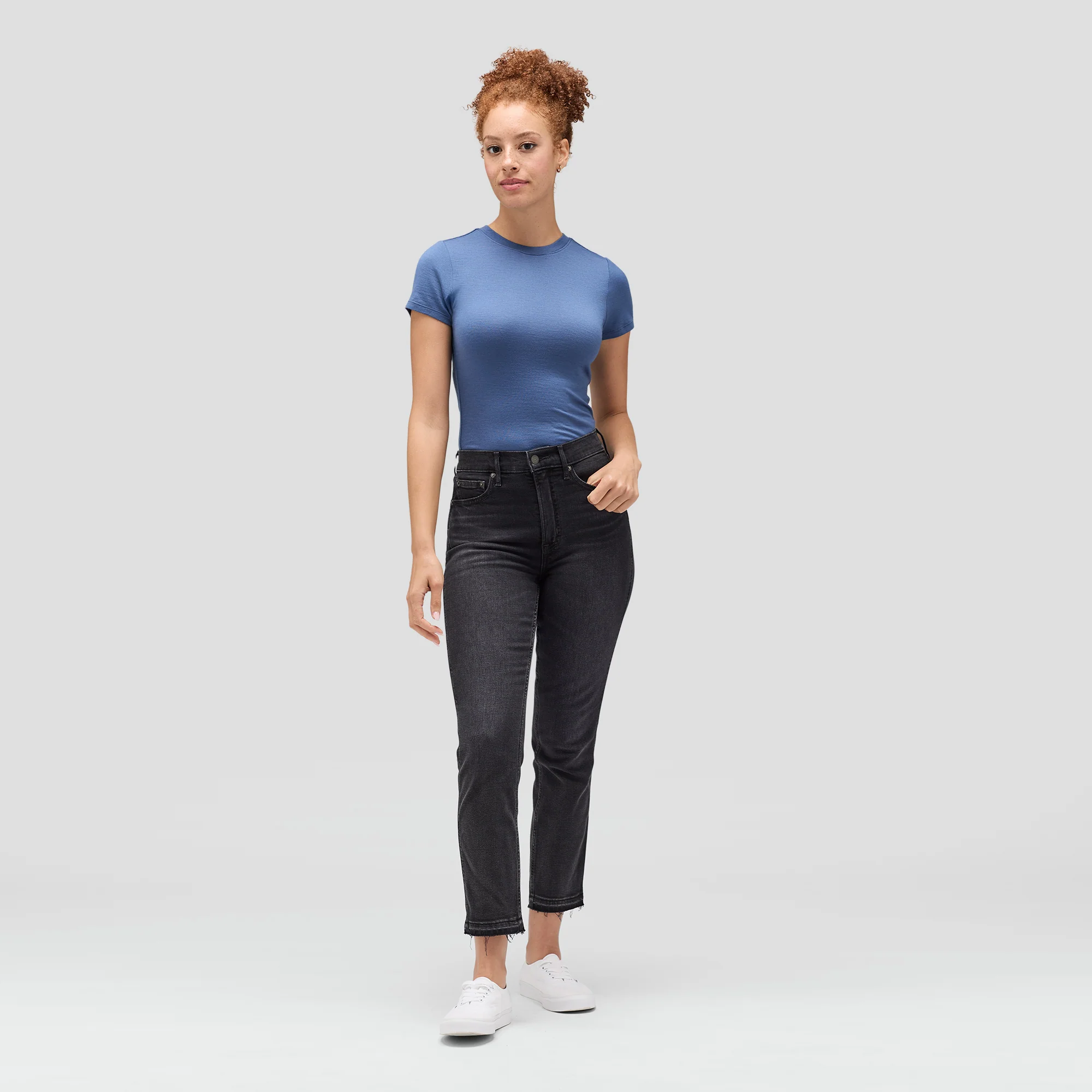 Women's Slim Merino Crew Neck T-Shirt - Image 7