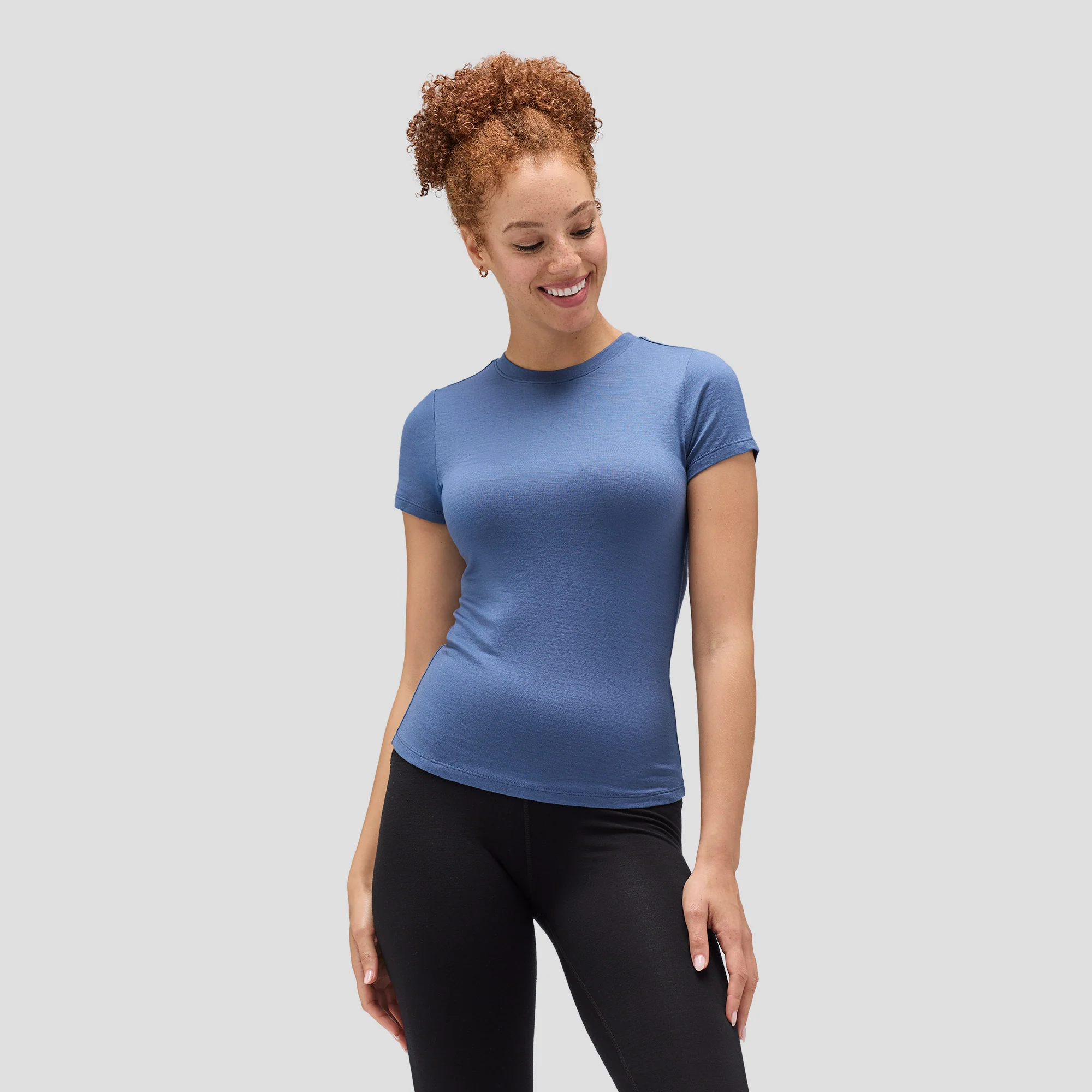 Women's Slim Merino Crew Neck T-Shirt - Image 8