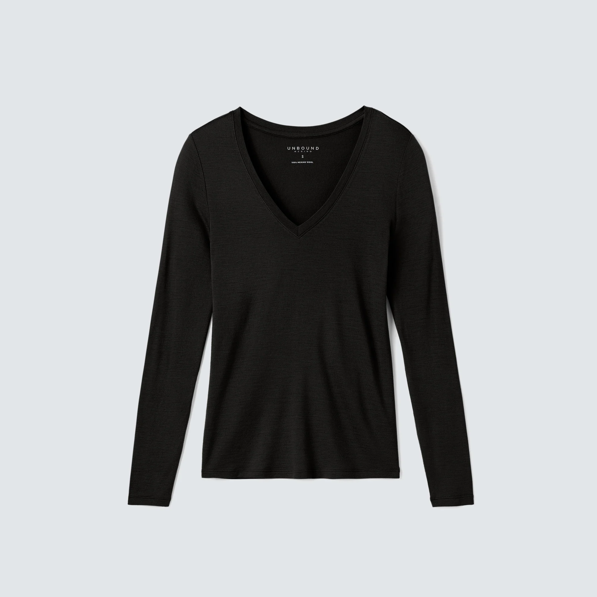 Women's Slim Merino Long Sleeve V-Neck - Image 5